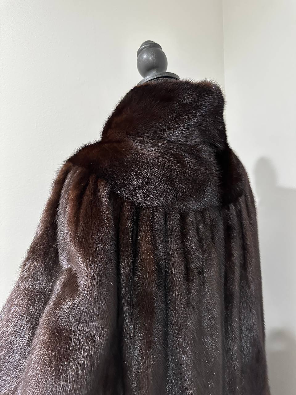NEW Genuine Real Mink Fur coat jacket 1201008 size XL dark brown Female