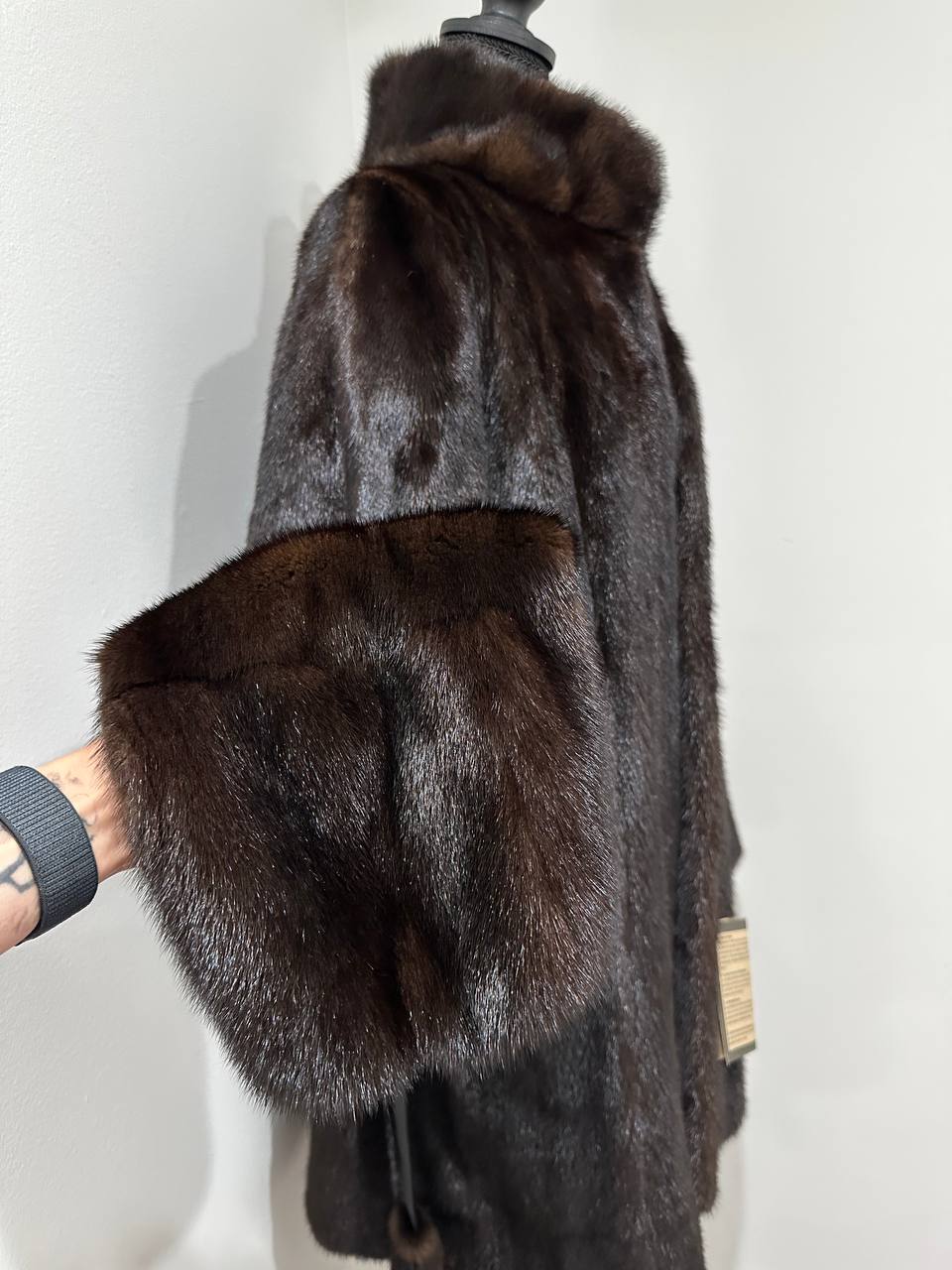 Luxury Womens Real Mink Fur jacket coat 1109822 Long genuine fur size L NEW