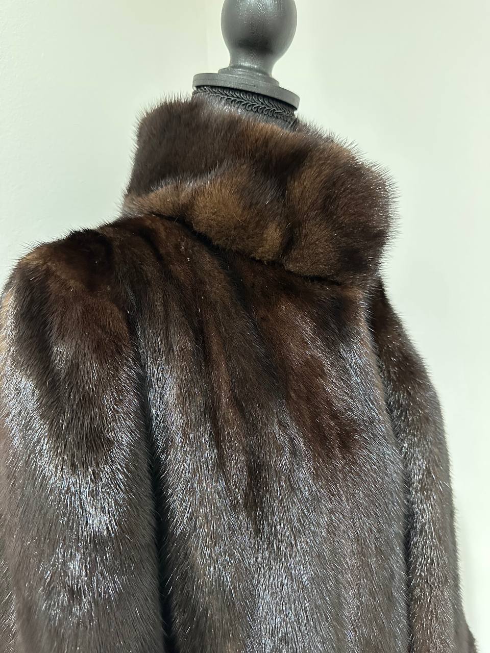 Luxury Womens Real Mink Fur jacket coat 1109822 Long genuine fur size L NEW