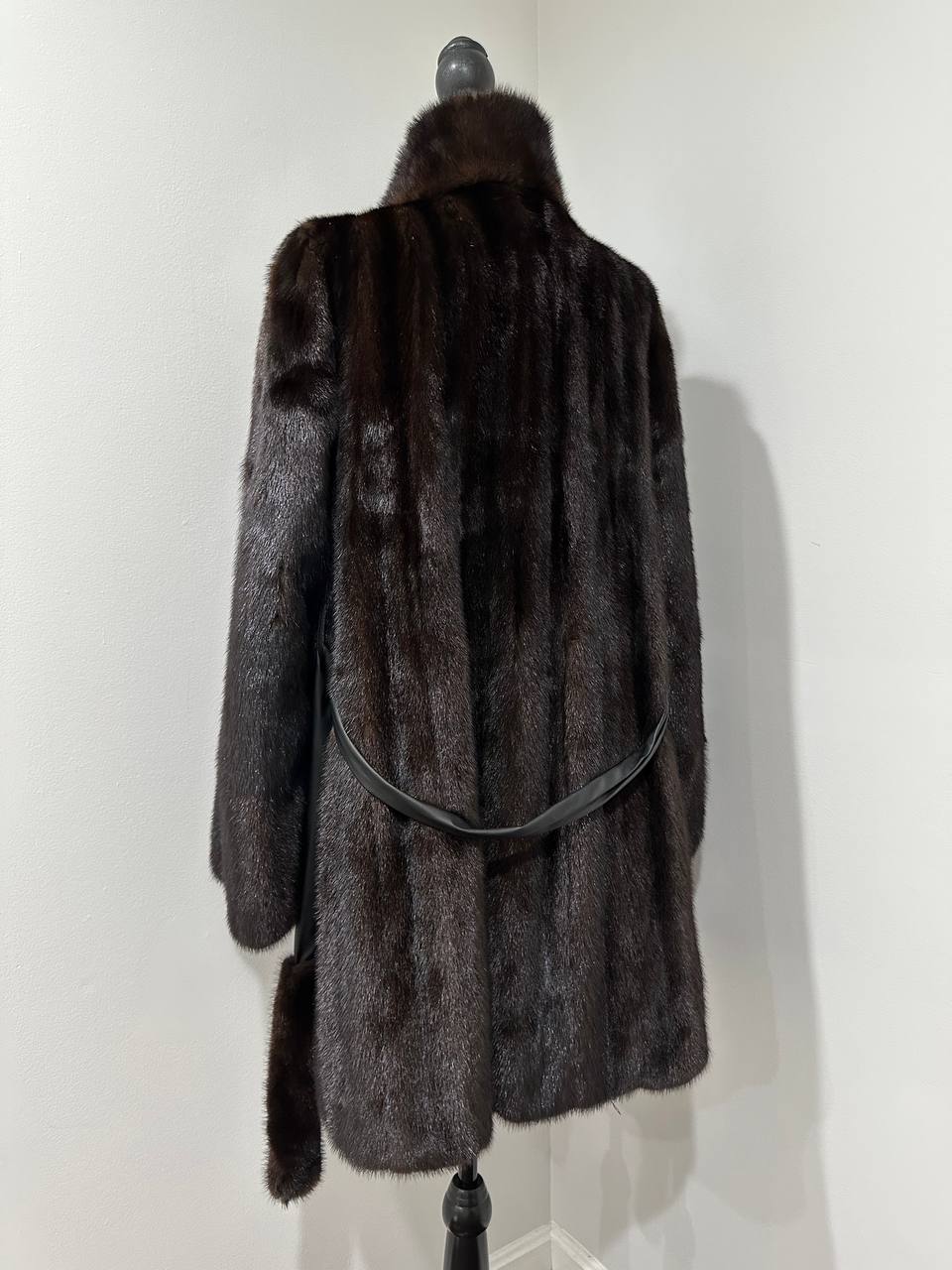 Luxury Womens Real Mink Fur jacket coat 1109822 Long genuine fur size L NEW