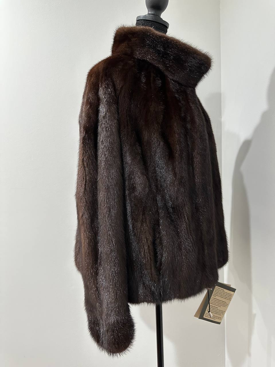 Women Real Mink Fur SIZE 2XL jacket coat 1109953 genuine NEW Brown Bomber FURSTAR