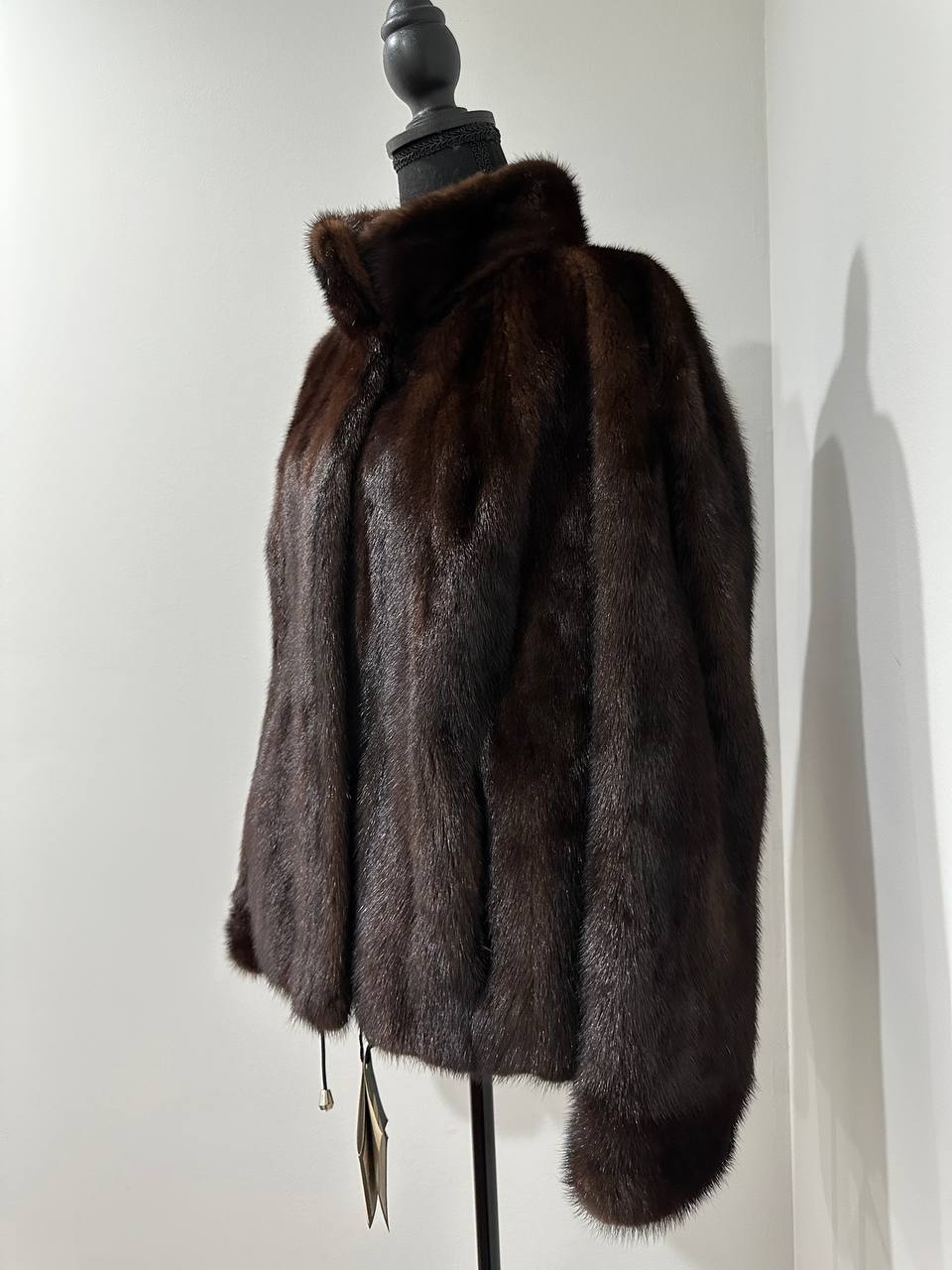 Women Real Mink Fur SIZE 2XL jacket coat 1109953 genuine NEW Brown Bomber FURSTAR