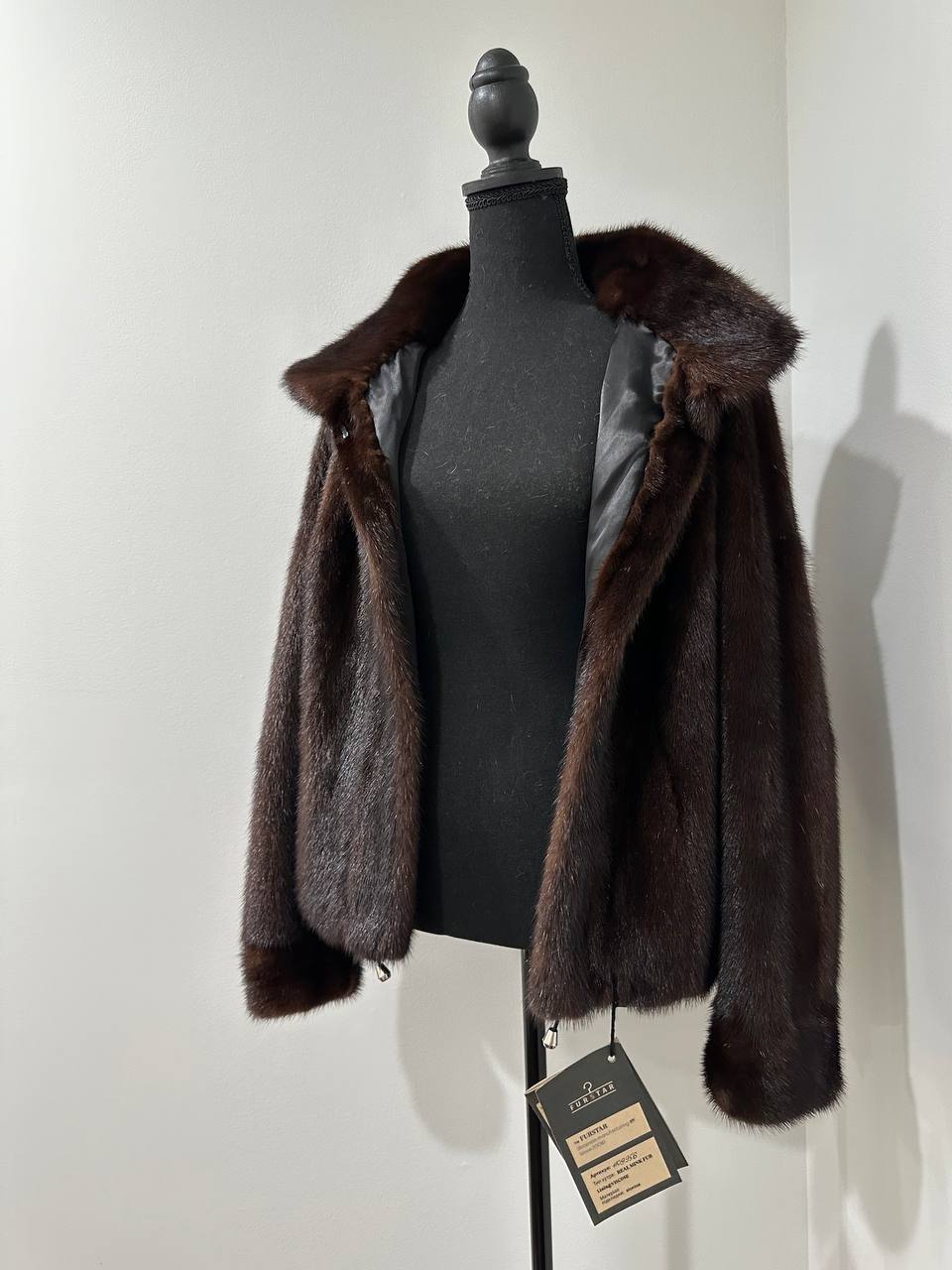 NEW Womens Real genuine Nature Mink Fur jacket coat 1109956 SIZE L large bomber