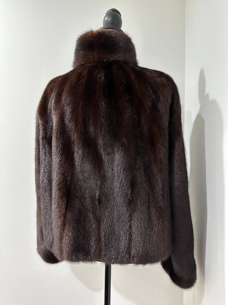 NEW Womens Real genuine Nature Mink Fur jacket coat 1109956 SIZE L large bomber