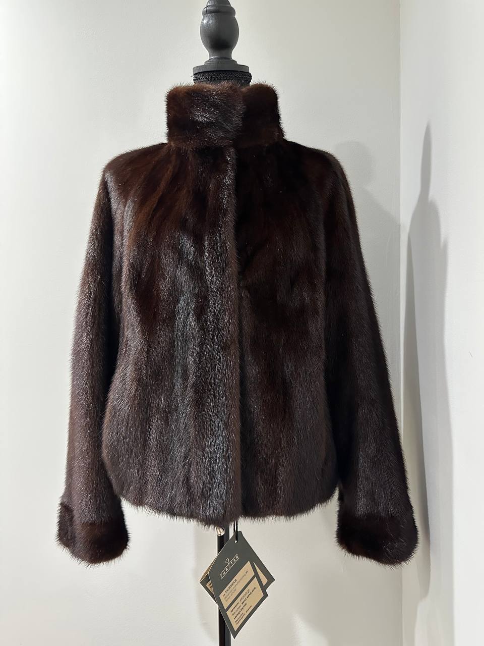 NEW Womens Real genuine Nature Mink Fur jacket coat 1109956 SIZE L large bomber