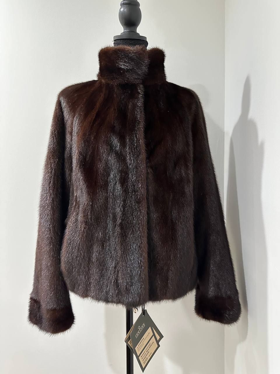 NEW Womens Real genuine Nature Mink Fur jacket coat 1109956 SIZE L large bomber