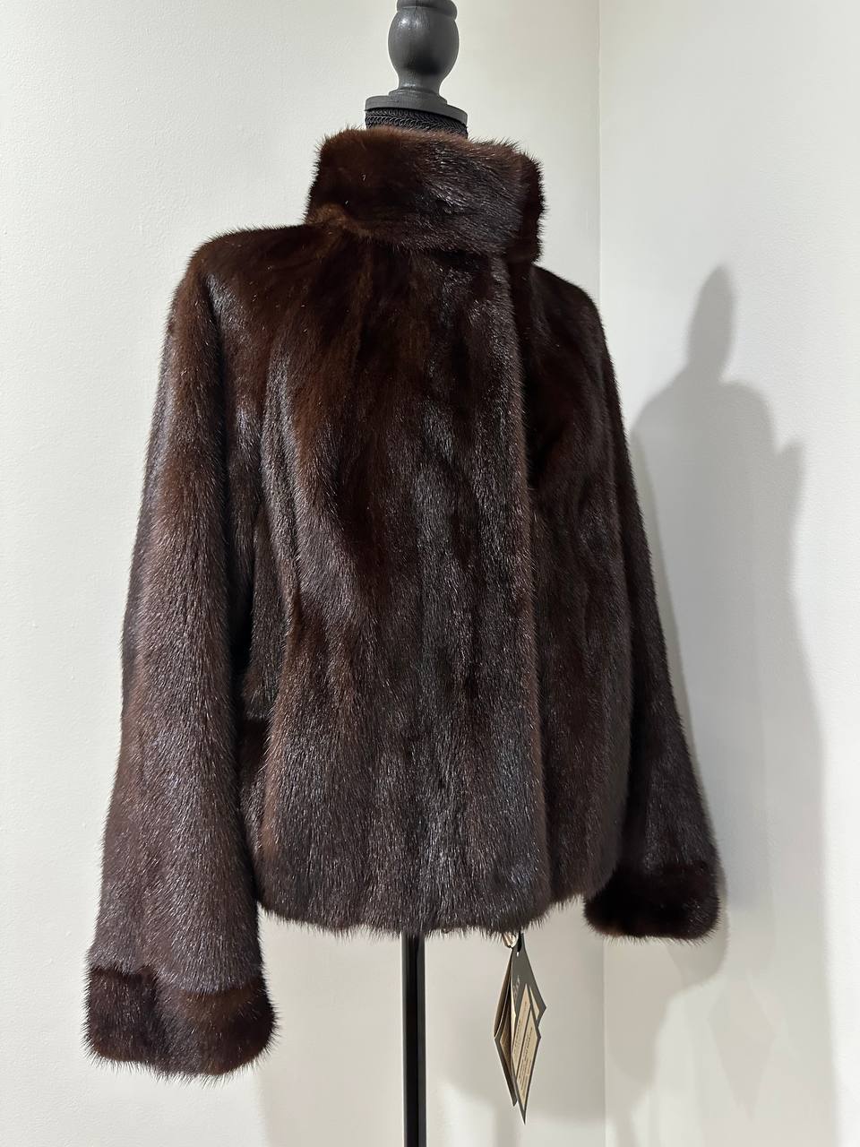 NEW Womens Real genuine Nature Mink Fur jacket coat 1109956 SIZE L large bomber