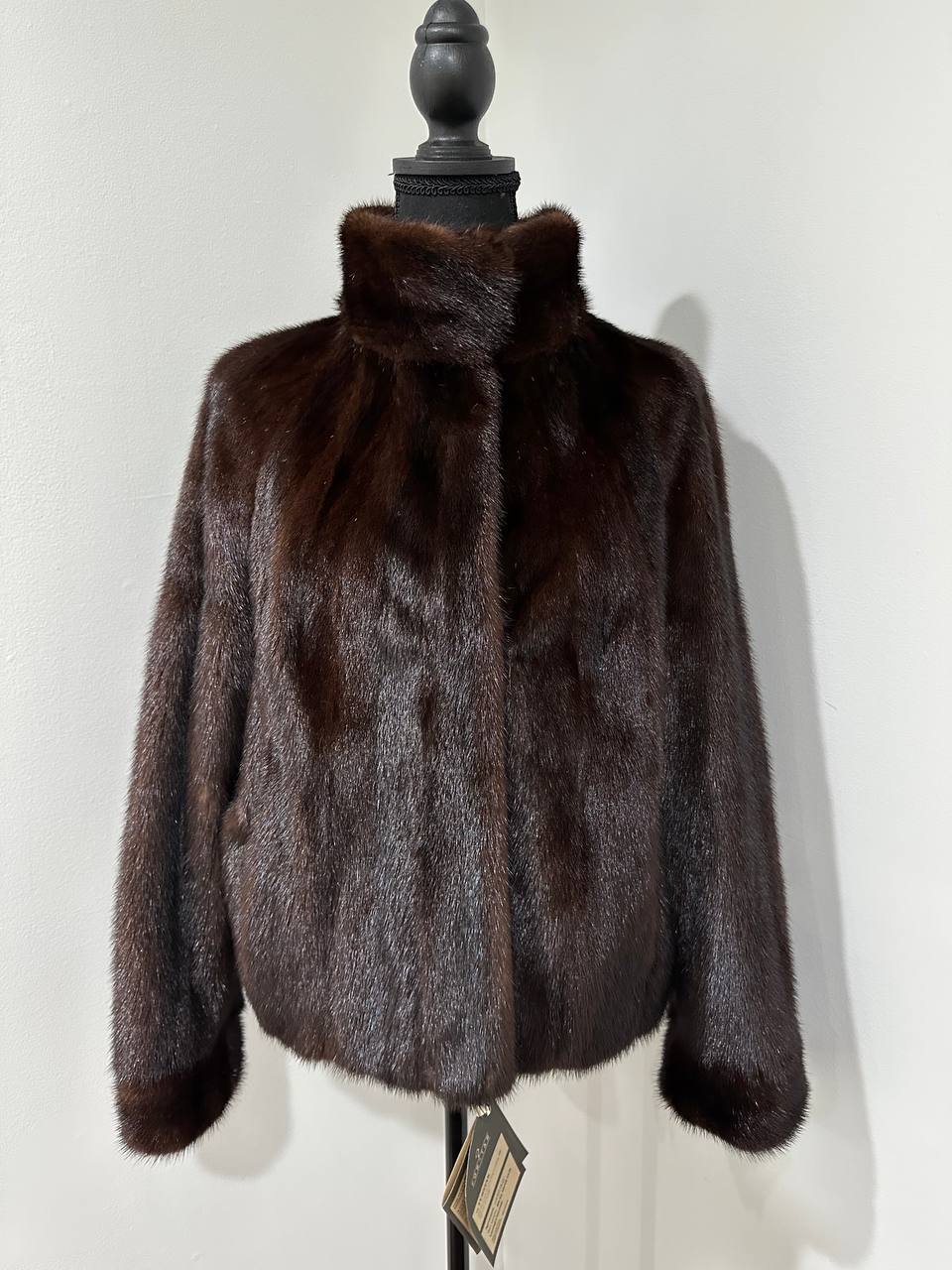 NEW Womens Real genuine Nature Mink Fur jacket coat 1109956 SIZE L large bomber