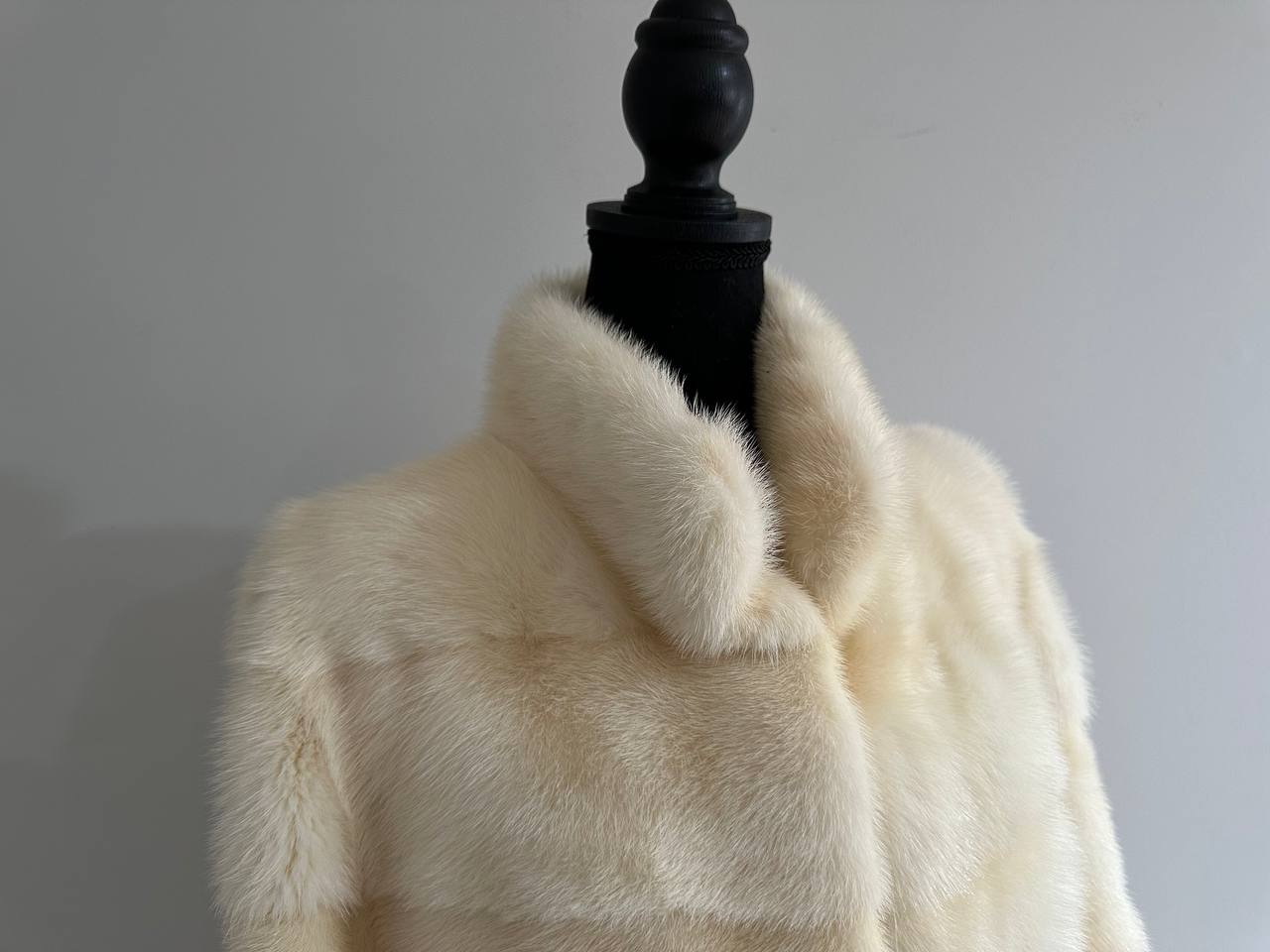 NEW MINK FUR coat size M 1201114 HORIZONTAL long sleeve jacket GENUINE