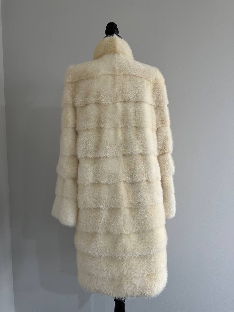 NEW MINK FUR coat size M 1201114 HORIZONTAL long sleeve jacket GENUINE