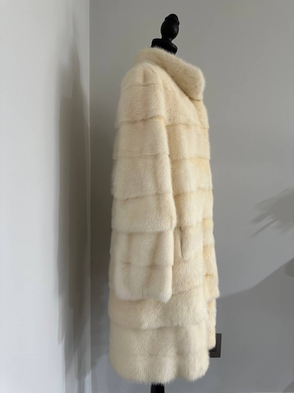 NEW MINK FUR coat size M 1201114 HORIZONTAL long sleeve jacket GENUINE