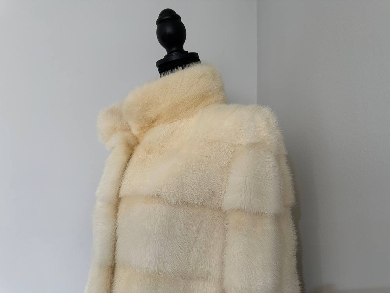 NEW MINK FUR coat size M 1201114 HORIZONTAL long sleeve jacket GENUINE