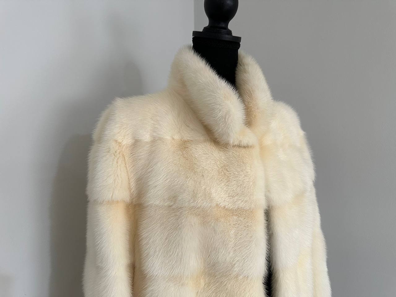 NEW MINK FUR coat size M 1201114 HORIZONTAL long sleeve jacket GENUINE