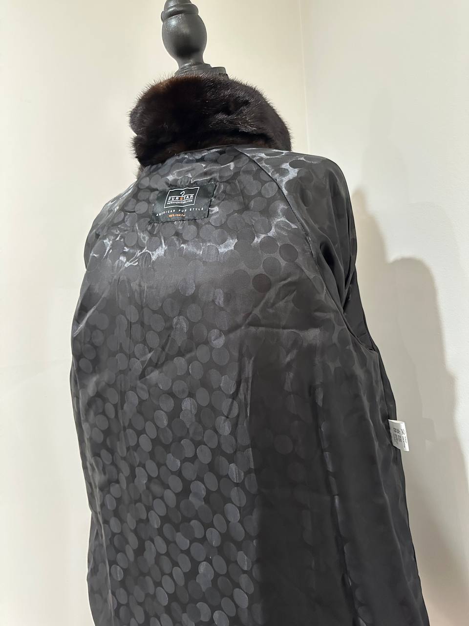 women real mink fur coat dark brown color size M NEW 1109906 GENUINE