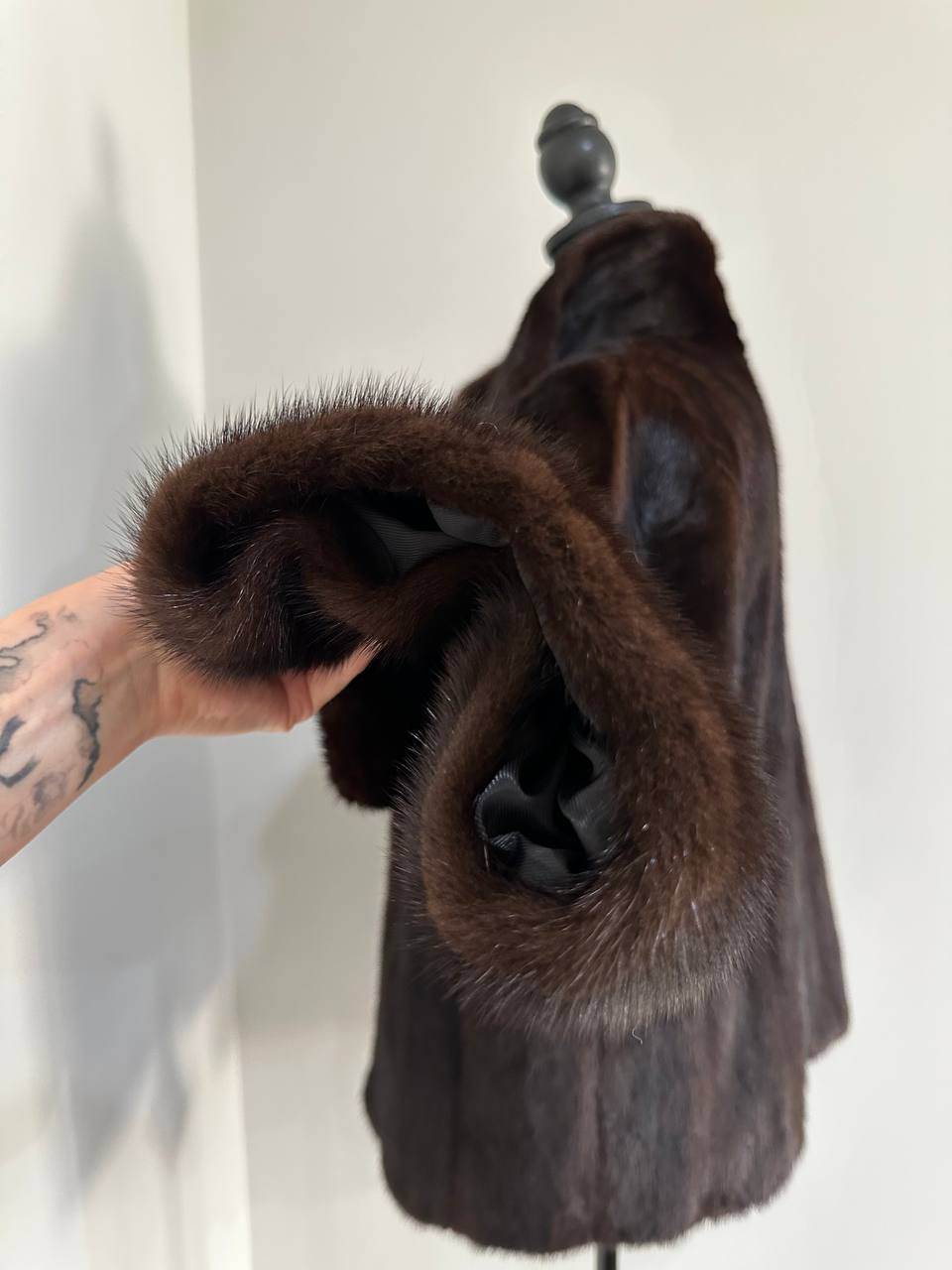 NEW Womens Real genuine Mink Fur jacket coat 2XL Bomber 1109974 Brown FURSTAR