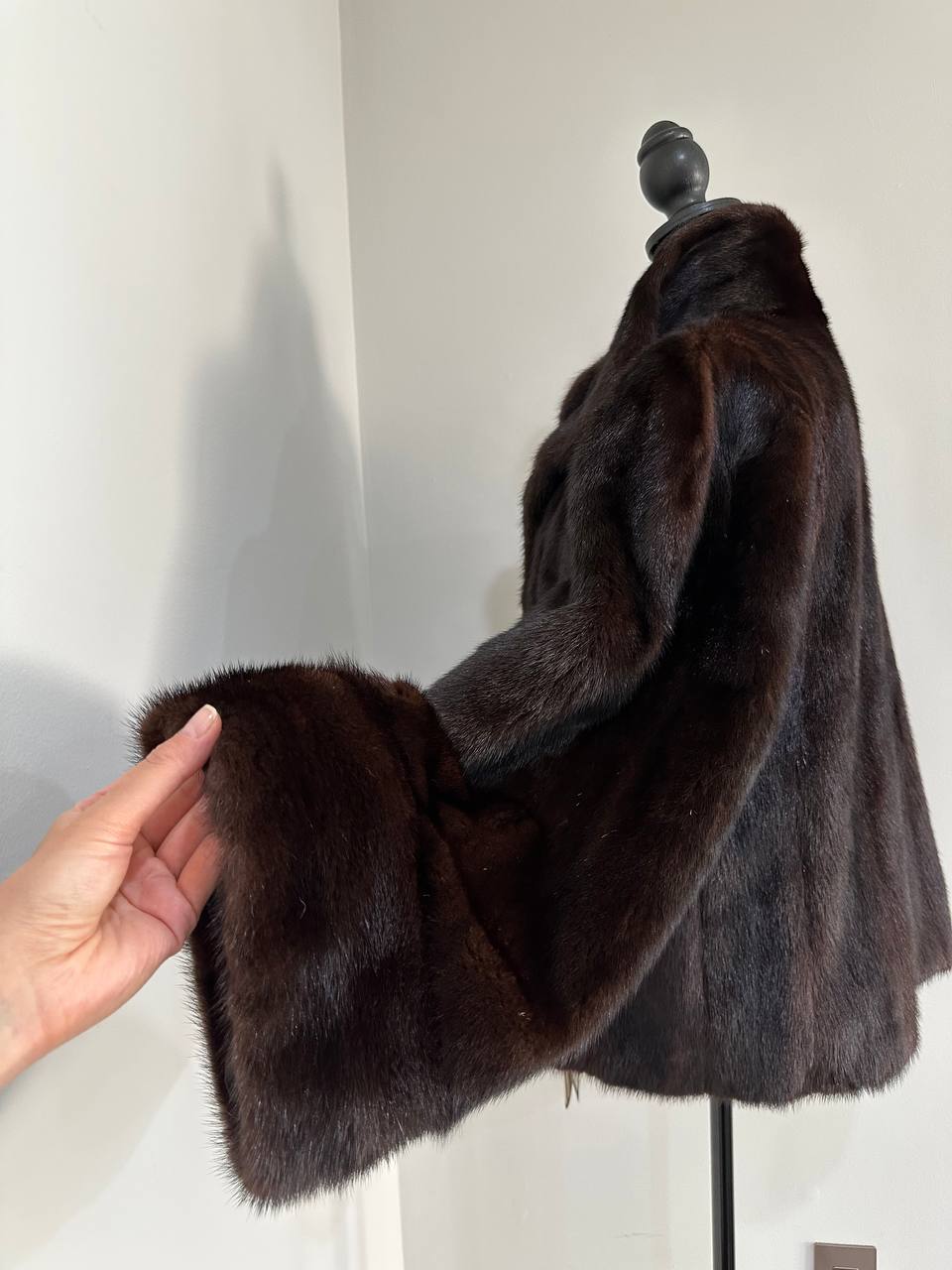 NEW Womens Real genuine Mink Fur jacket coat 2XL Bomber 1109974 Brown FURSTAR