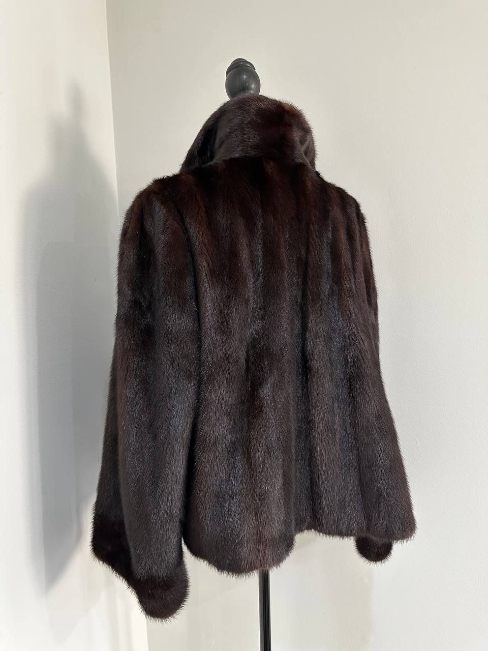 NEW Womens Real genuine Mink Fur jacket coat 2XL Bomber 1109974 Brown FURSTAR