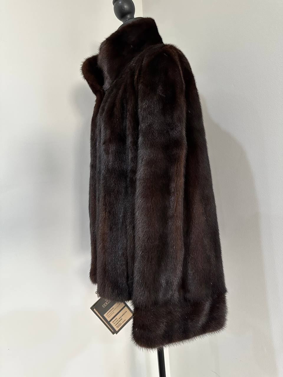 NEW Womens Real genuine Mink Fur jacket coat 2XL Bomber 1109974 Brown FURSTAR