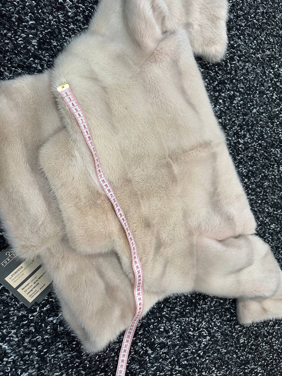 Luxury Natural Real Mink Fur Coat with Detachable Sleeves  size S 1201141 Exclusive