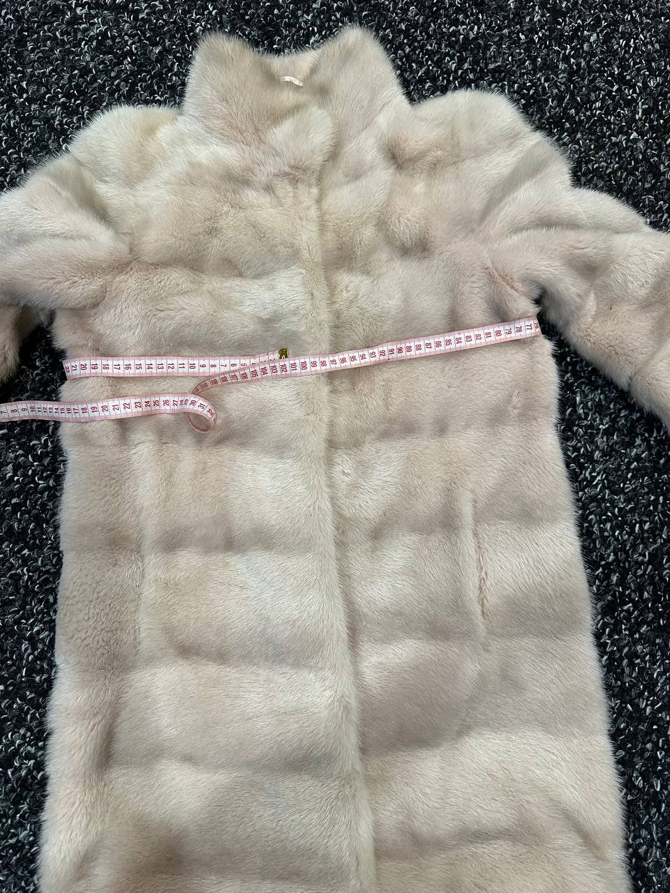 Luxury Natural Real Mink Fur Coat with Detachable Sleeves  size S 1201141 Exclusive