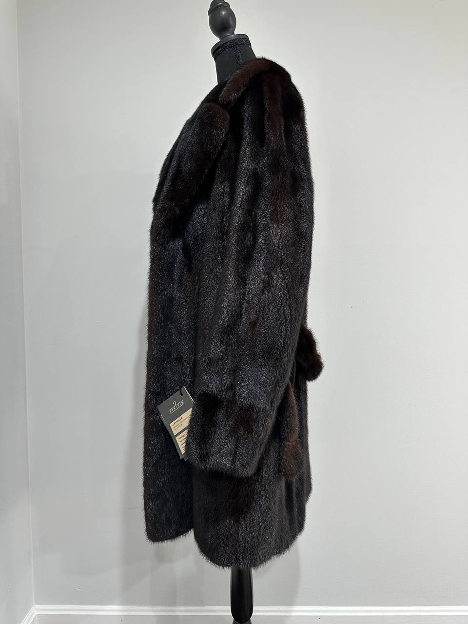 Luxury Womens Real Mink Fur jacket coat 1109879 Long genuine fur size M NEW