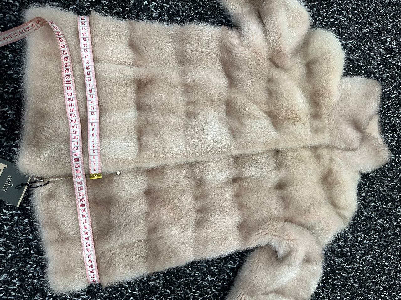 Stunning Pearl Beige Real Mink Fur Jacket – FURSTAR Exclusive Size S 1201143