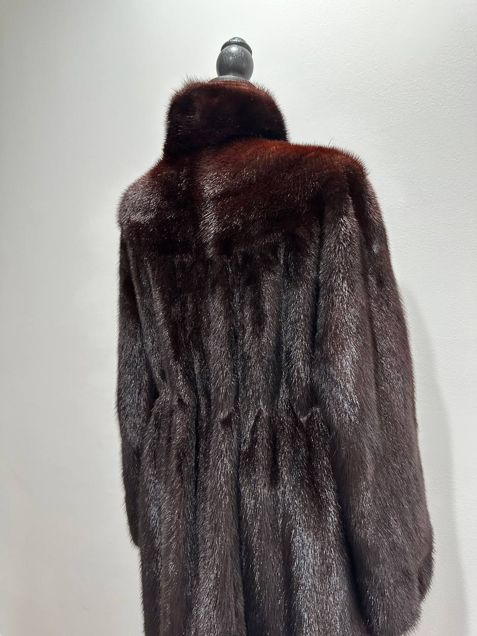 Luxury Womens Real Fur jacket SIZE L coat 1201000 Long genuine MINK NEW