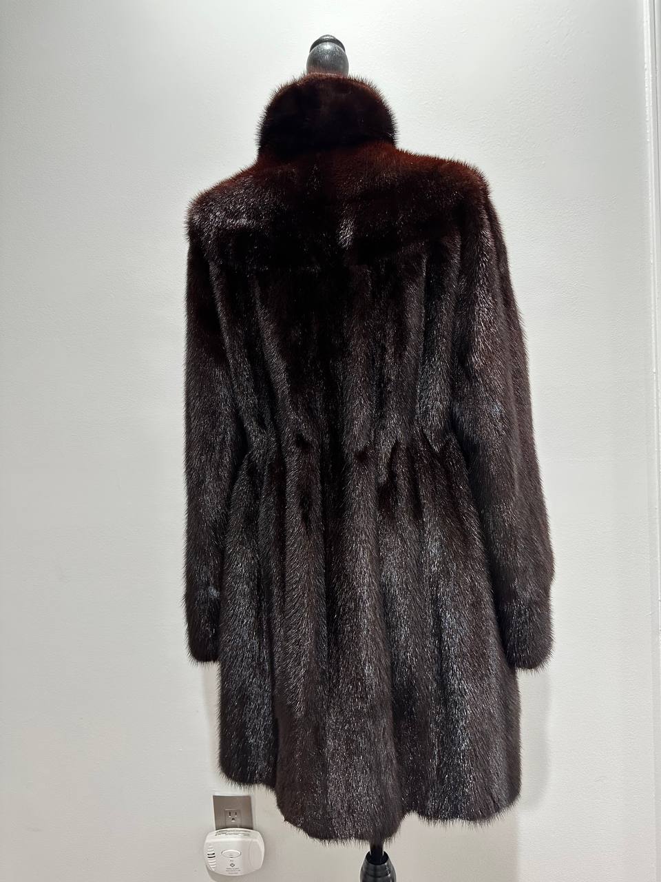 Luxury Womens Real Fur jacket SIZE L coat 1201000 Long genuine MINK NEW
