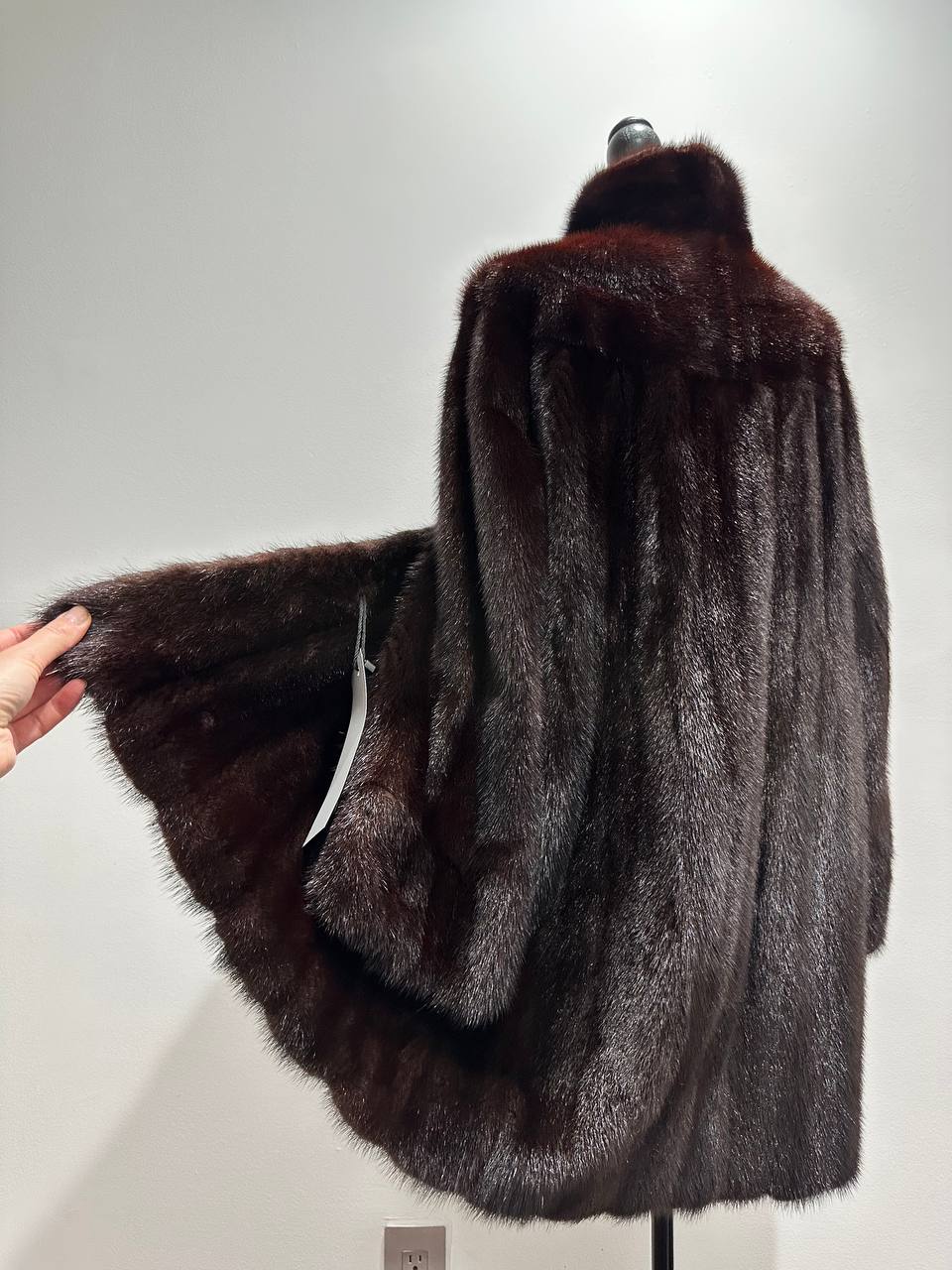 Luxury Womens Real Fur jacket SIZE L coat 1201000 Long genuine MINK NEW
