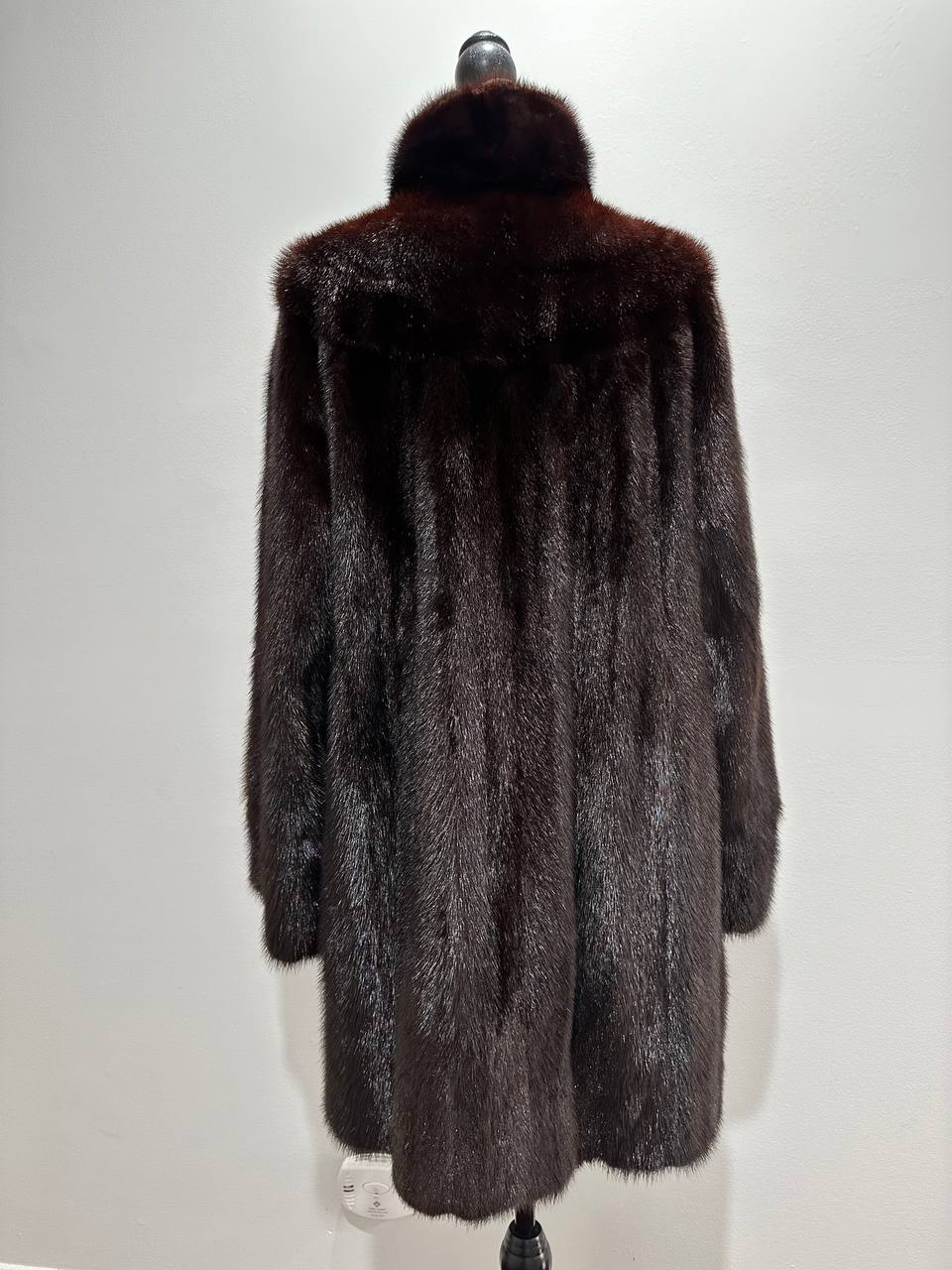 Luxury Womens Real Fur jacket SIZE L coat 1201000 Long genuine MINK NEW