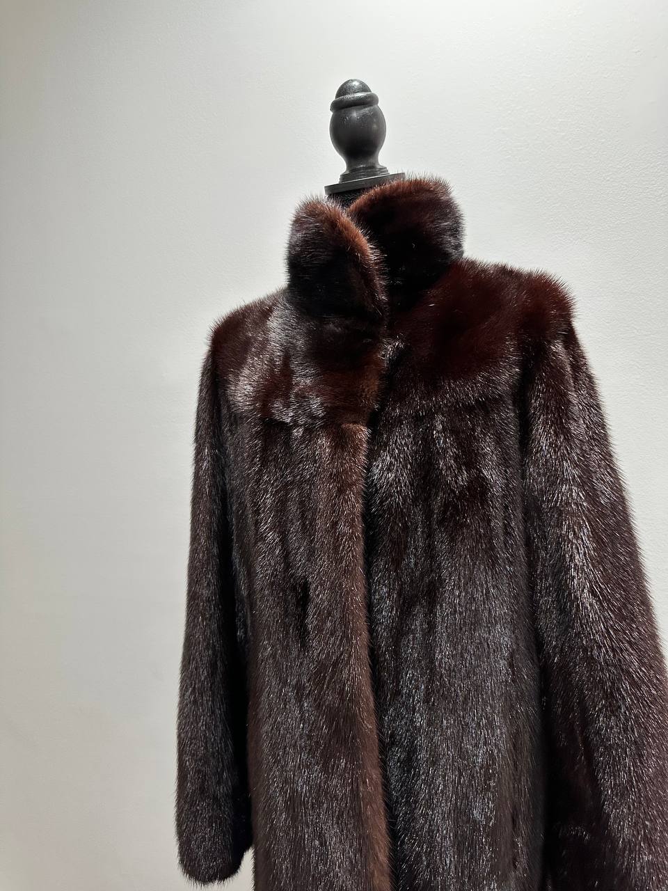 Luxury Womens Real Fur jacket SIZE L coat 1201000 Long genuine MINK NEW