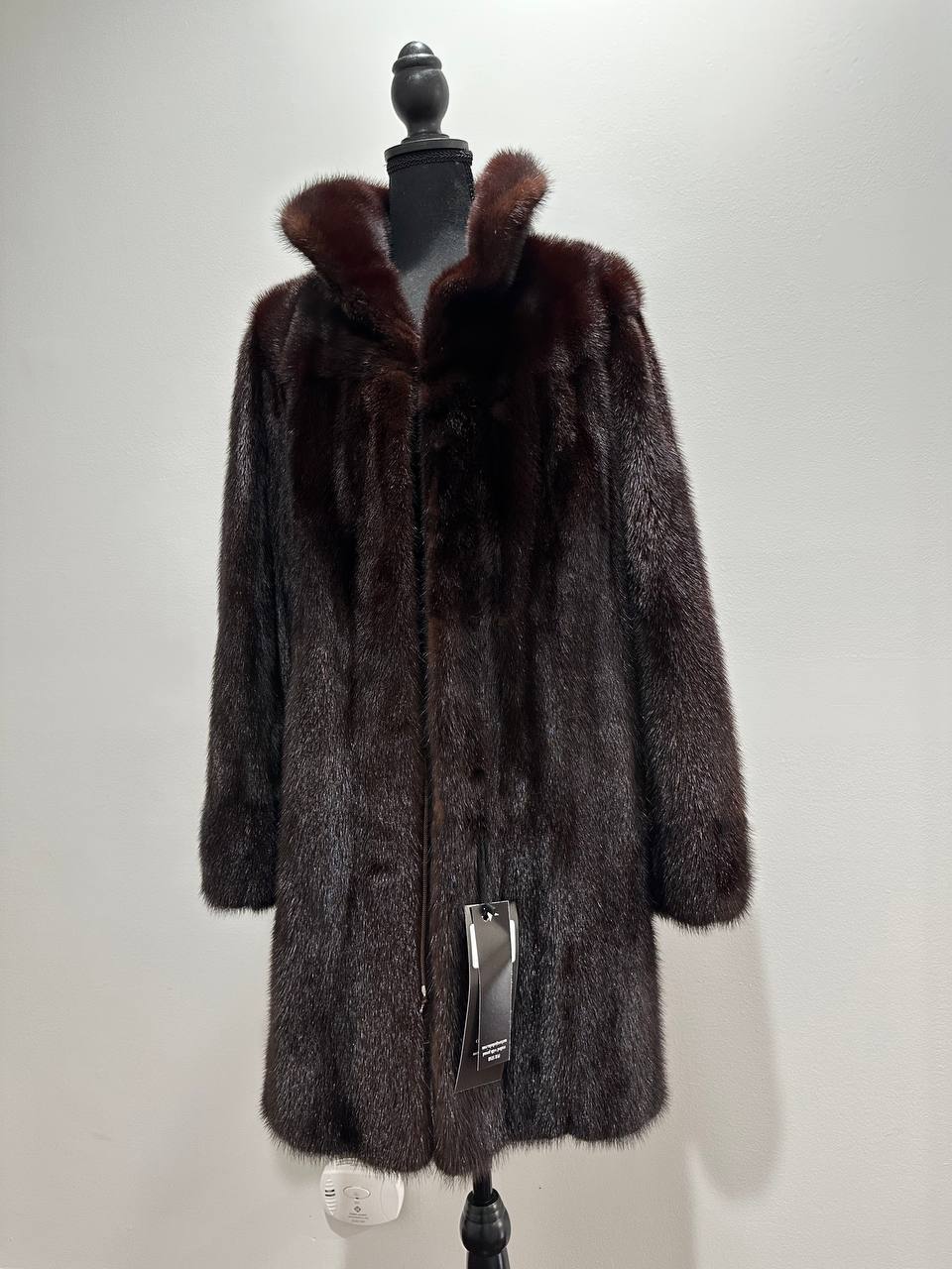 Luxury Womens Real Fur jacket SIZE L coat 1201000 Long genuine MINK NEW