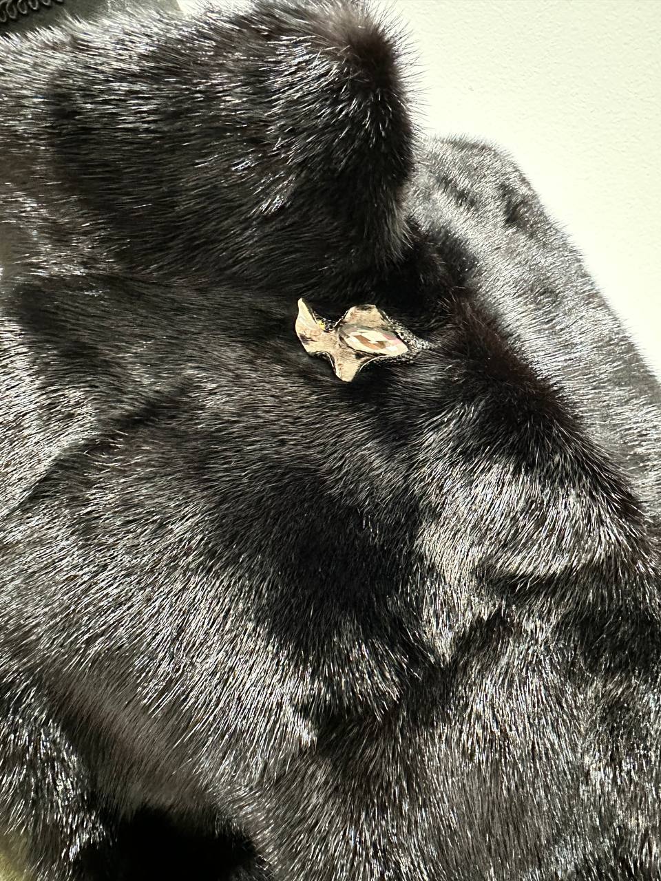 NEW REAL MINK FUR coat size M 1201121 HORIZONTAL long sleeve jacket BLACK