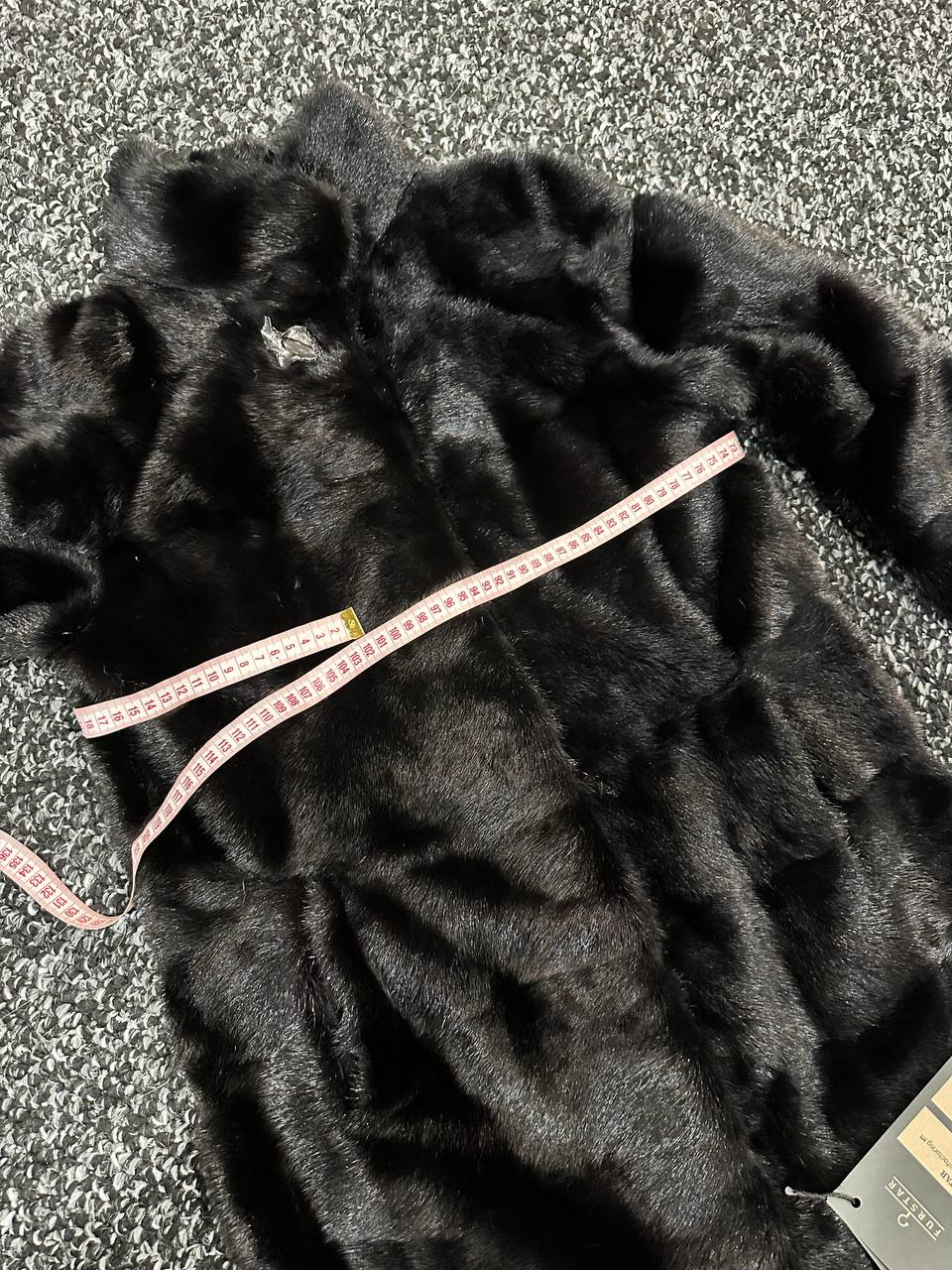 NEW REAL MINK FUR coat size M 1201121 HORIZONTAL long sleeve jacket BLACK