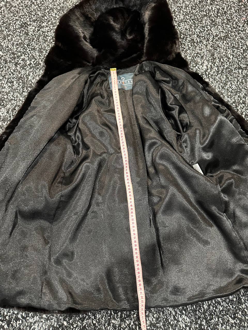 Luxury Womens Real MINK FUR 1201126 size M BLACK Coat Hooded Jacket