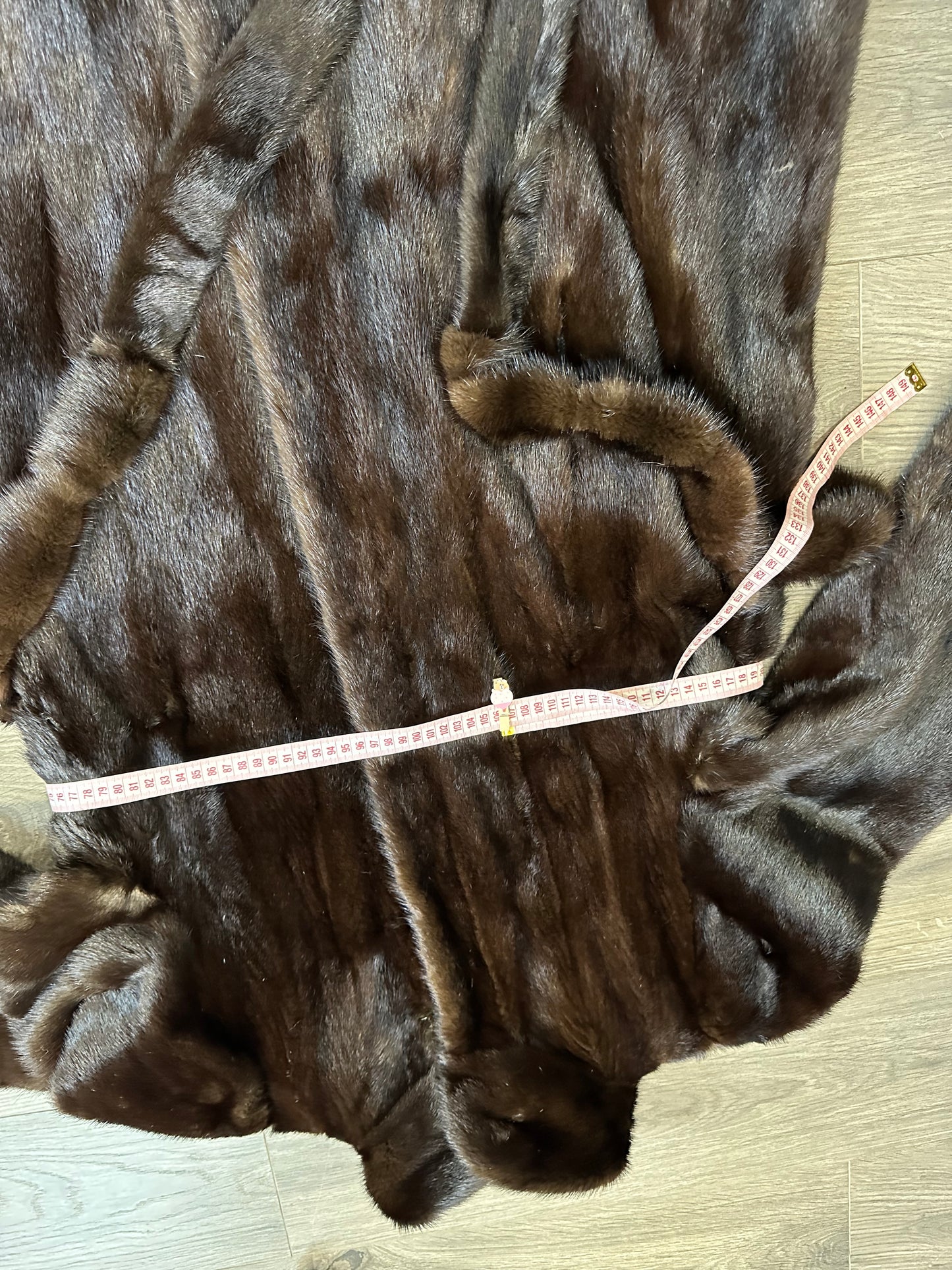 Mink Fur Coat Women Real Genuine dark brown size M NEW 1109926 FURSTAR BELTED