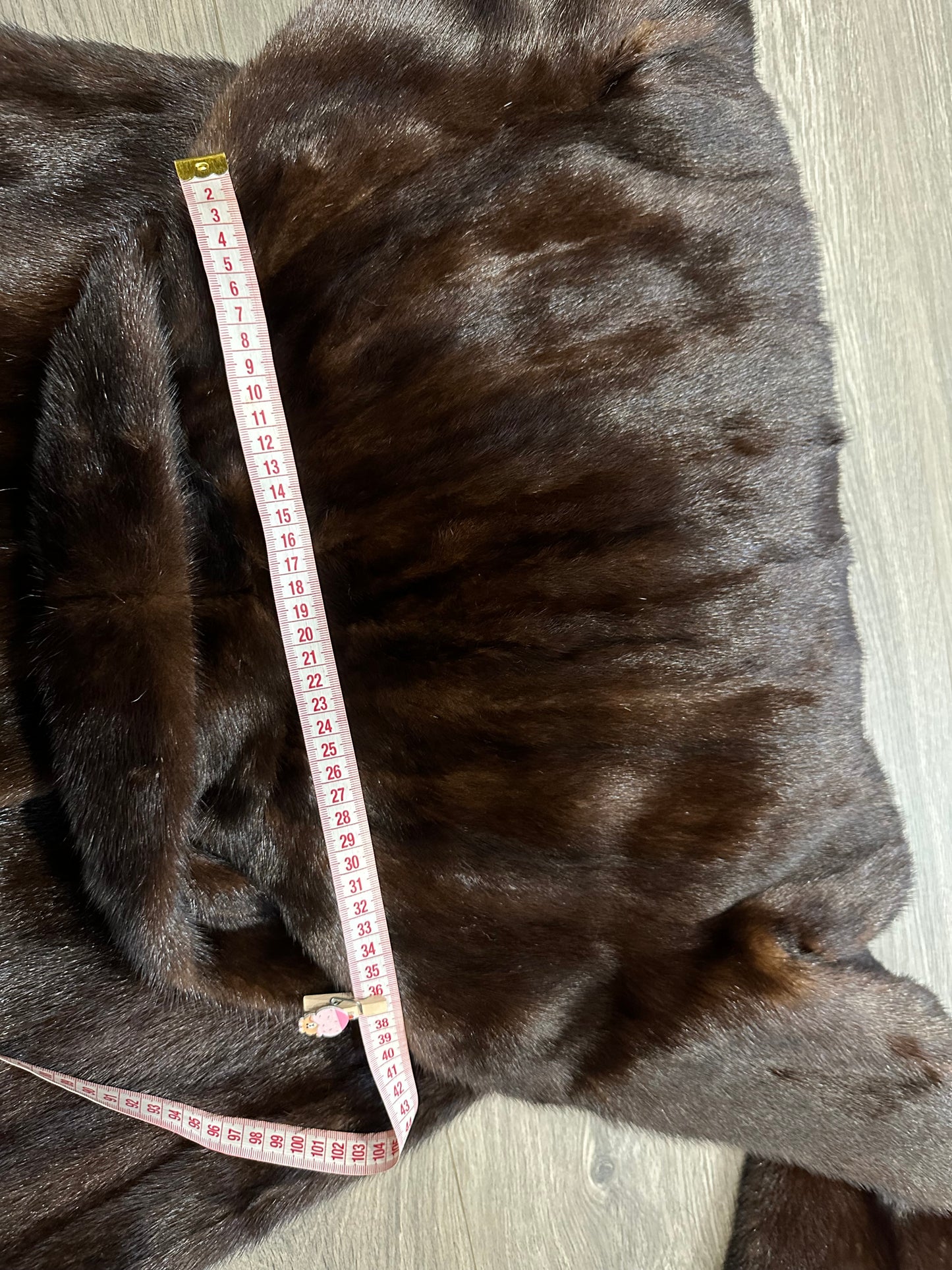 Women Real GENUINE Mink Fur coat belted brown chocolate size S NEW 1109935 FURSTAR