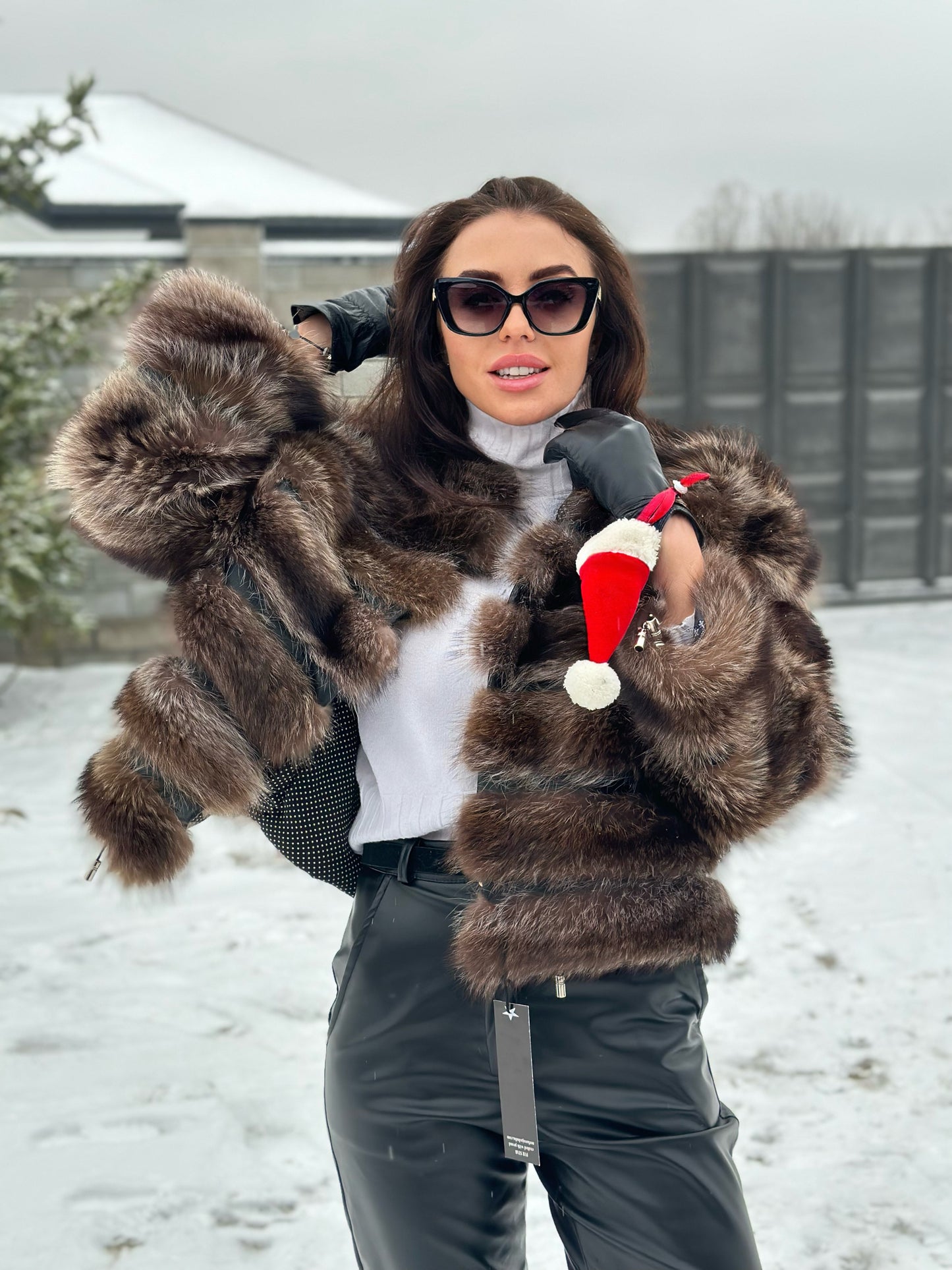 Real raccoon 100% Fur SHORT BOMBER Coat Size L 1109838 HORIZONTAL STYLE