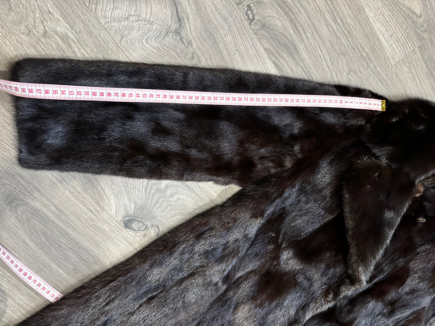 New 100% genuine real Natural mink fur coat jacket 1109829 size L dark brown