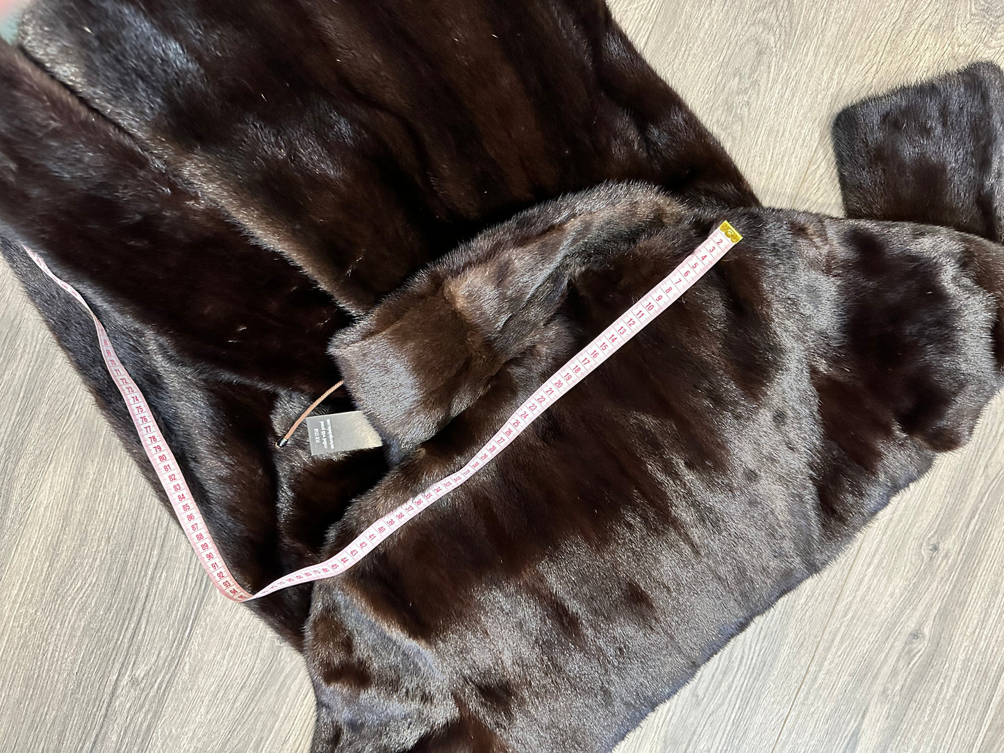 New 100% genuine real Natural mink fur coat jacket 1109829 size L dark brown