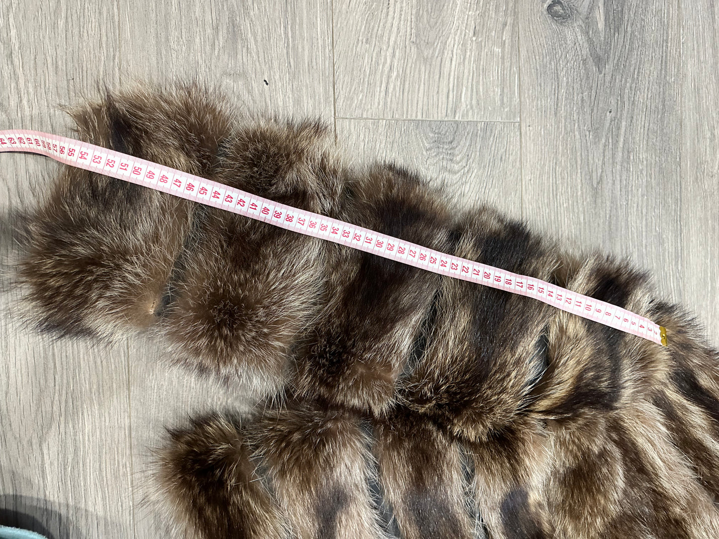 Real raccoon 100% Fur SHORT BOMBER Coat Size L 1109838 HORIZONTAL STYLE