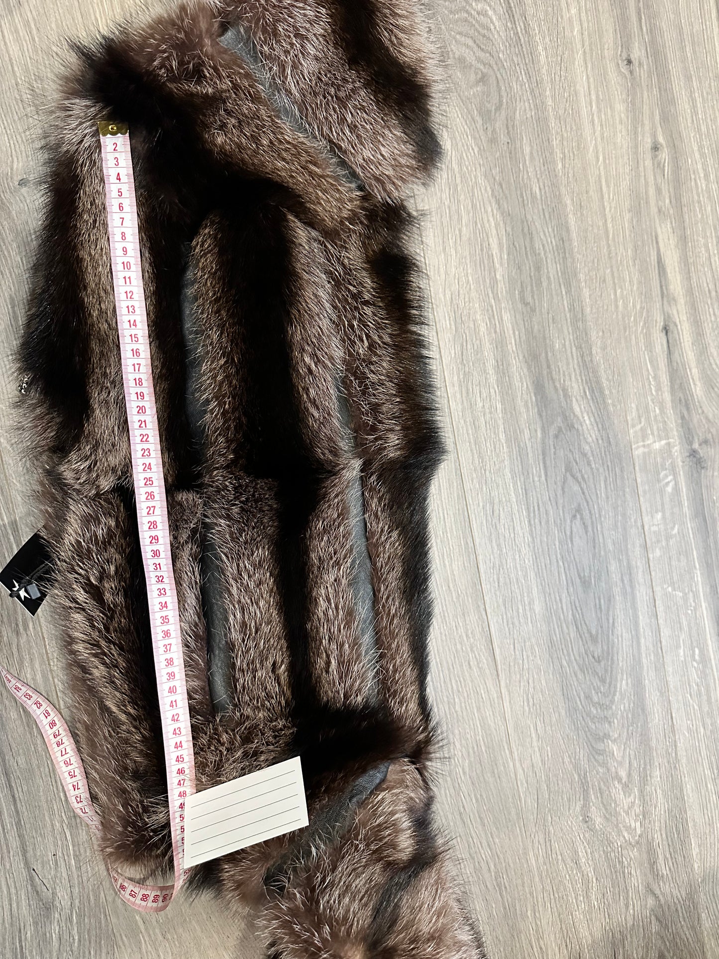 New Real raccoon Fur SHORT BOMBER Coat Size XL 1109833 HORIZONTAL STYLE