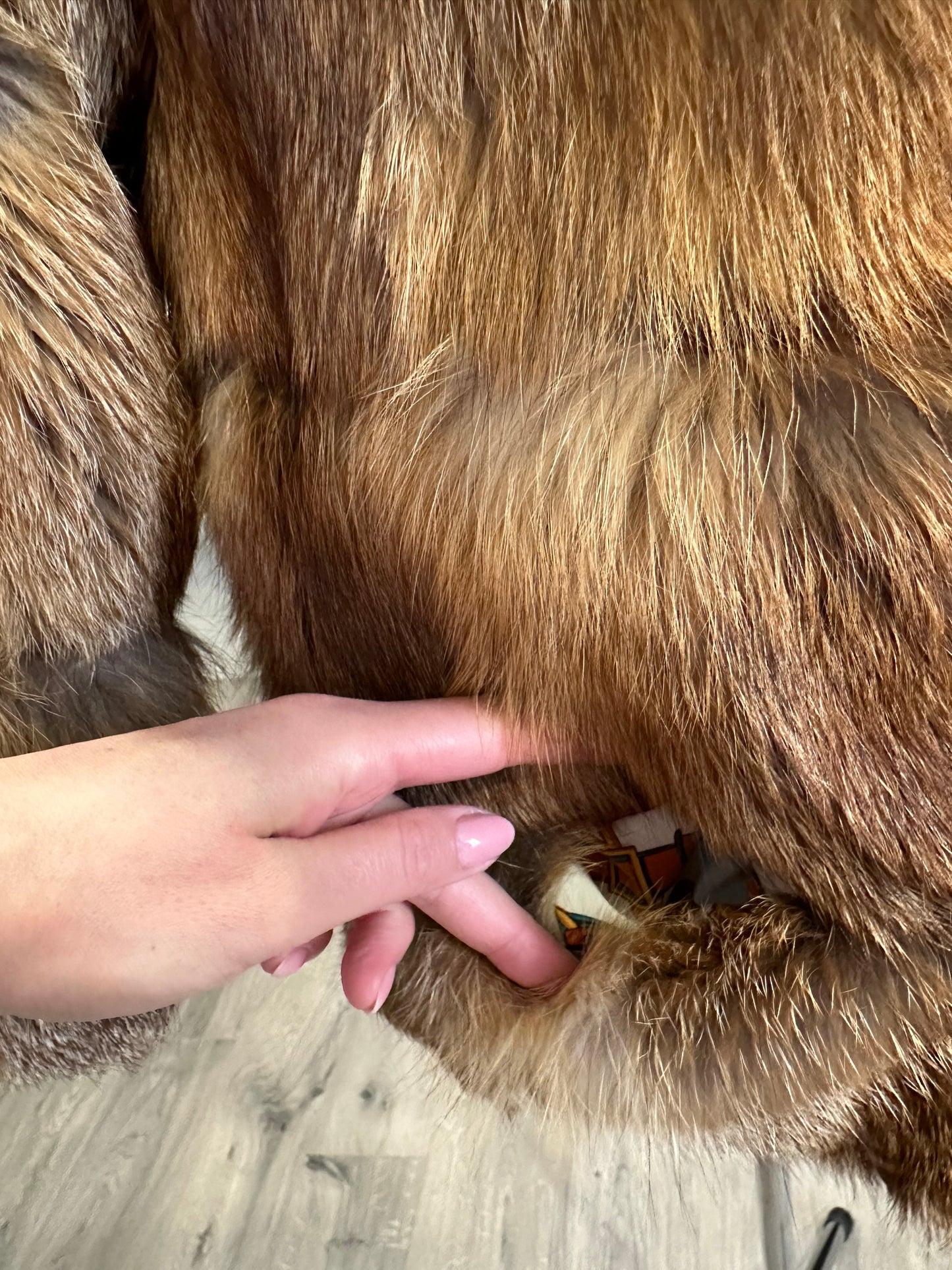 Women Real Red Fox natural 100% Fur short Coat Size XS 1109841 HORIZONTAL