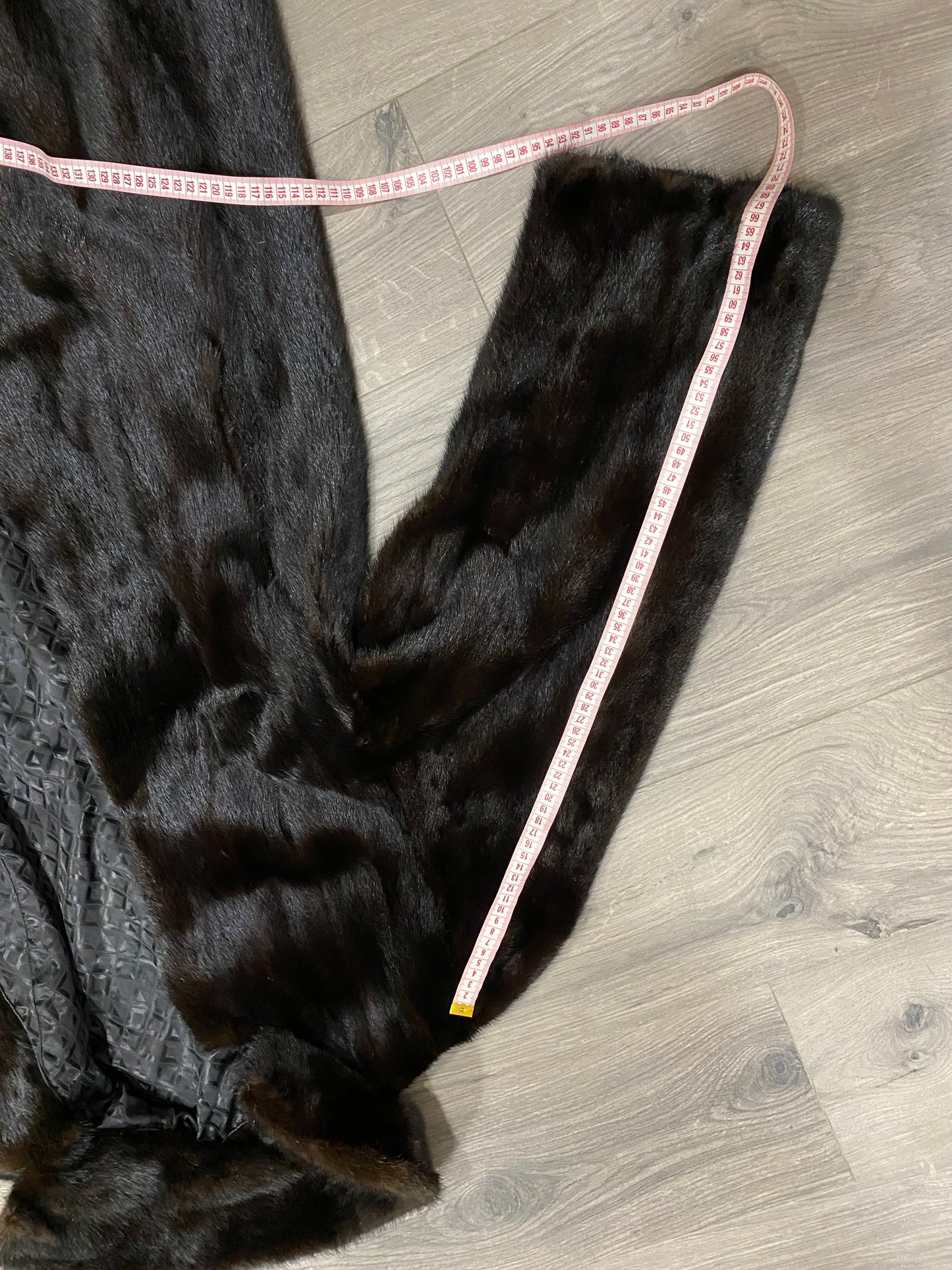 genuine real mink fur coat jacket 1109815 size L new dark brown color