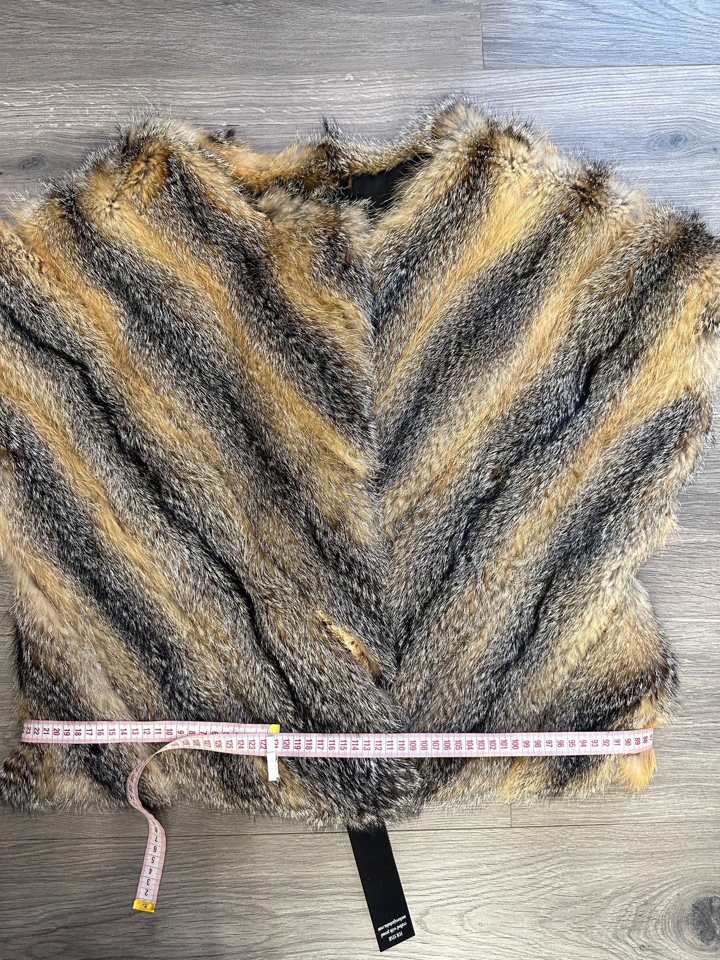 Women's Brand New Real natural coyote Fur VEST waist Coat Sleeves Less 1109979 size L XL