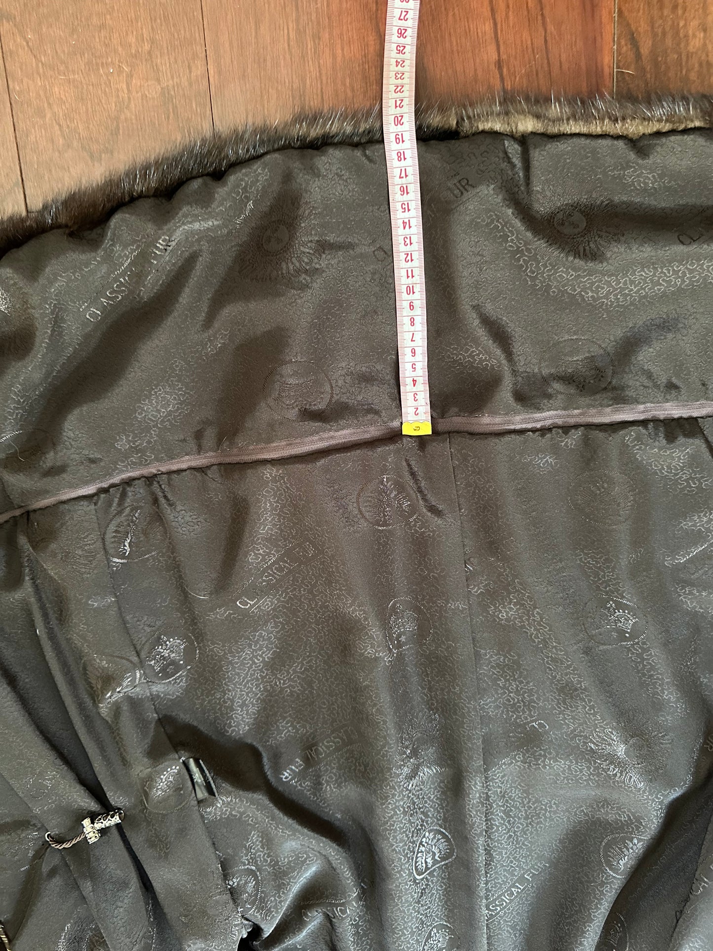 NEW REAL MINK FUR coat size XS SMALL 1201071 HORIZONTAL long sleeve jacket BROWN