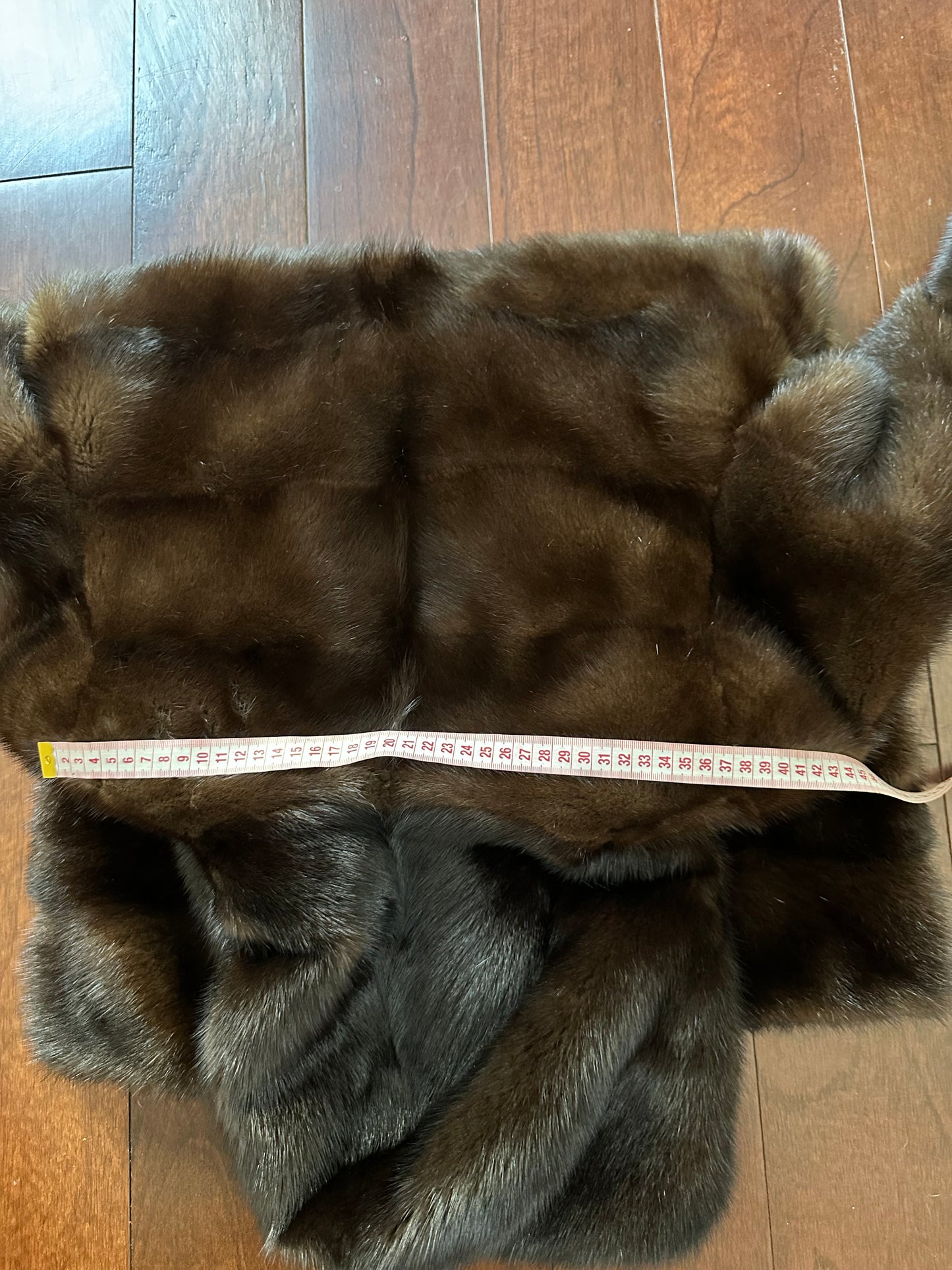 NEW REAL MINK FUR coat size XS SMALL 1201071 HORIZONTAL long sleeve jacket BROWN