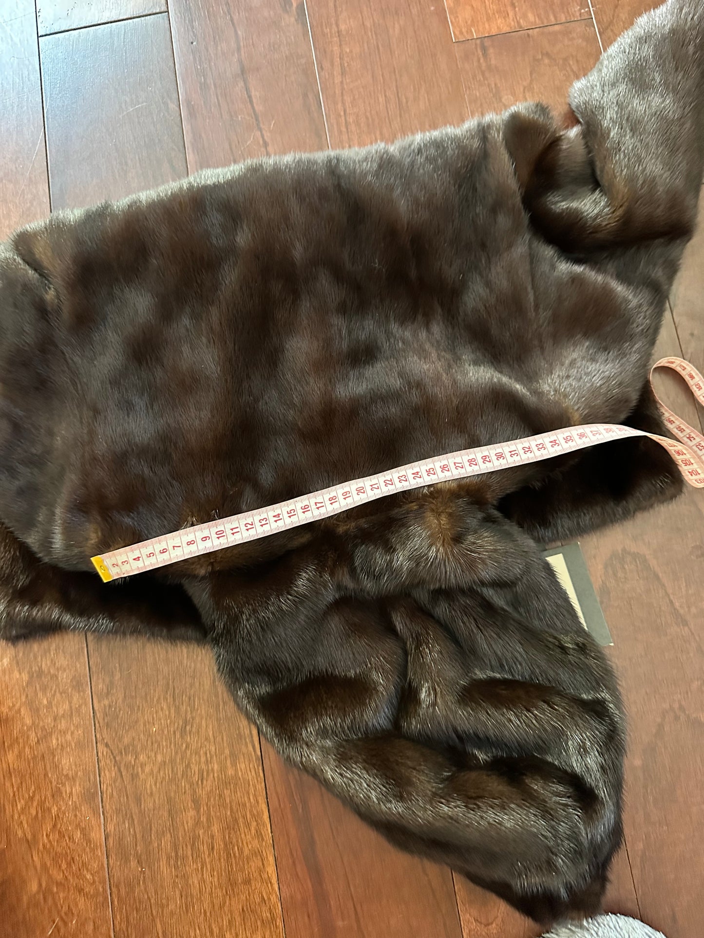 Real 100% MINK FUR 1201072 size S brown HOODED BOMBER Coat Jacket