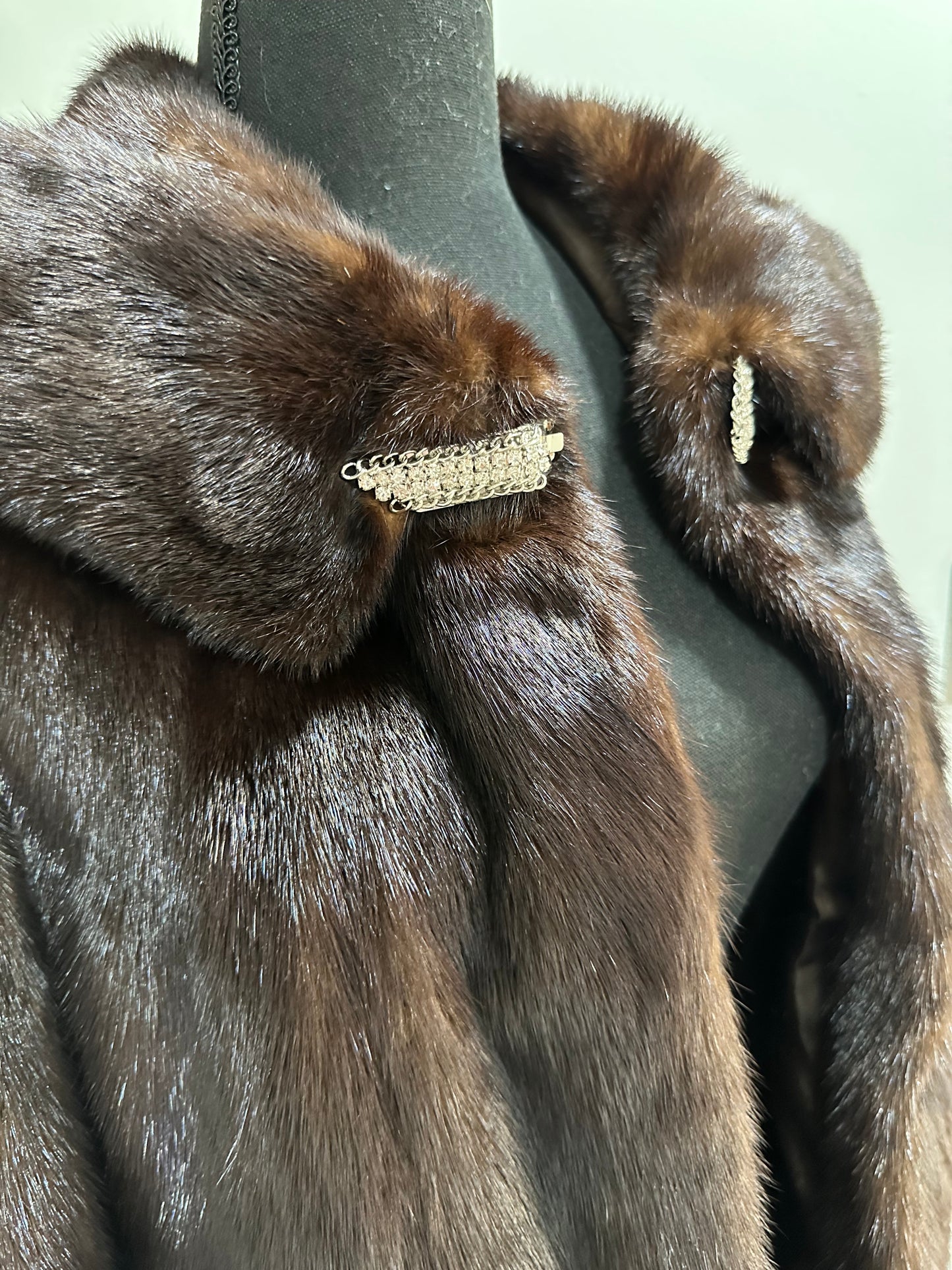 Real 100% MINK FUR 1201072 size S brown HOODED BOMBER Coat Jacket