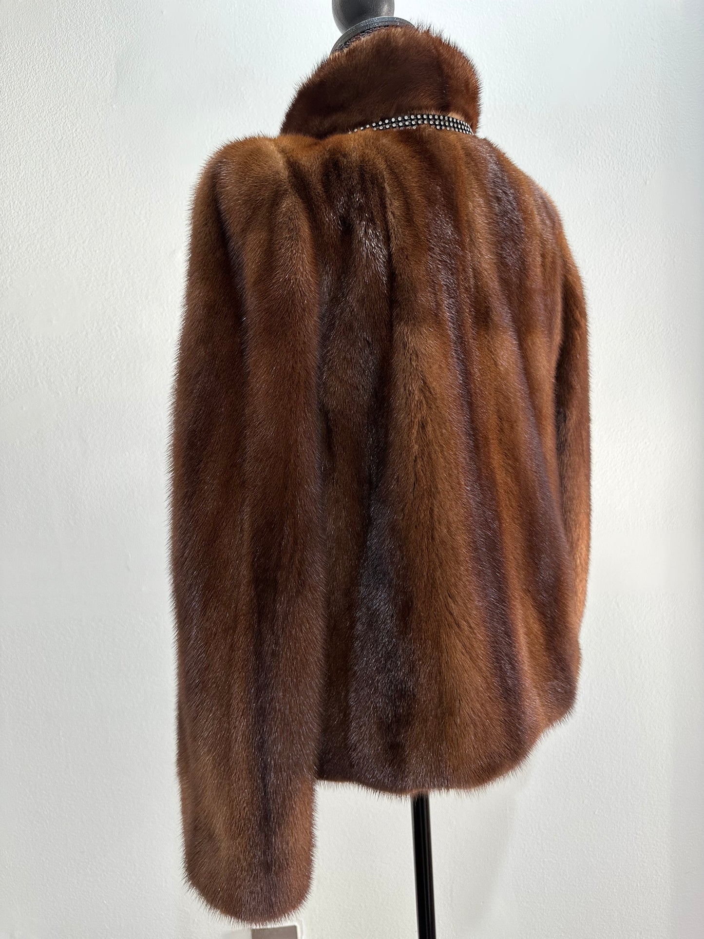 New mink SHORT coat JACKET size XXS REAL FULL SKIN FUR mink 1201073 Honey